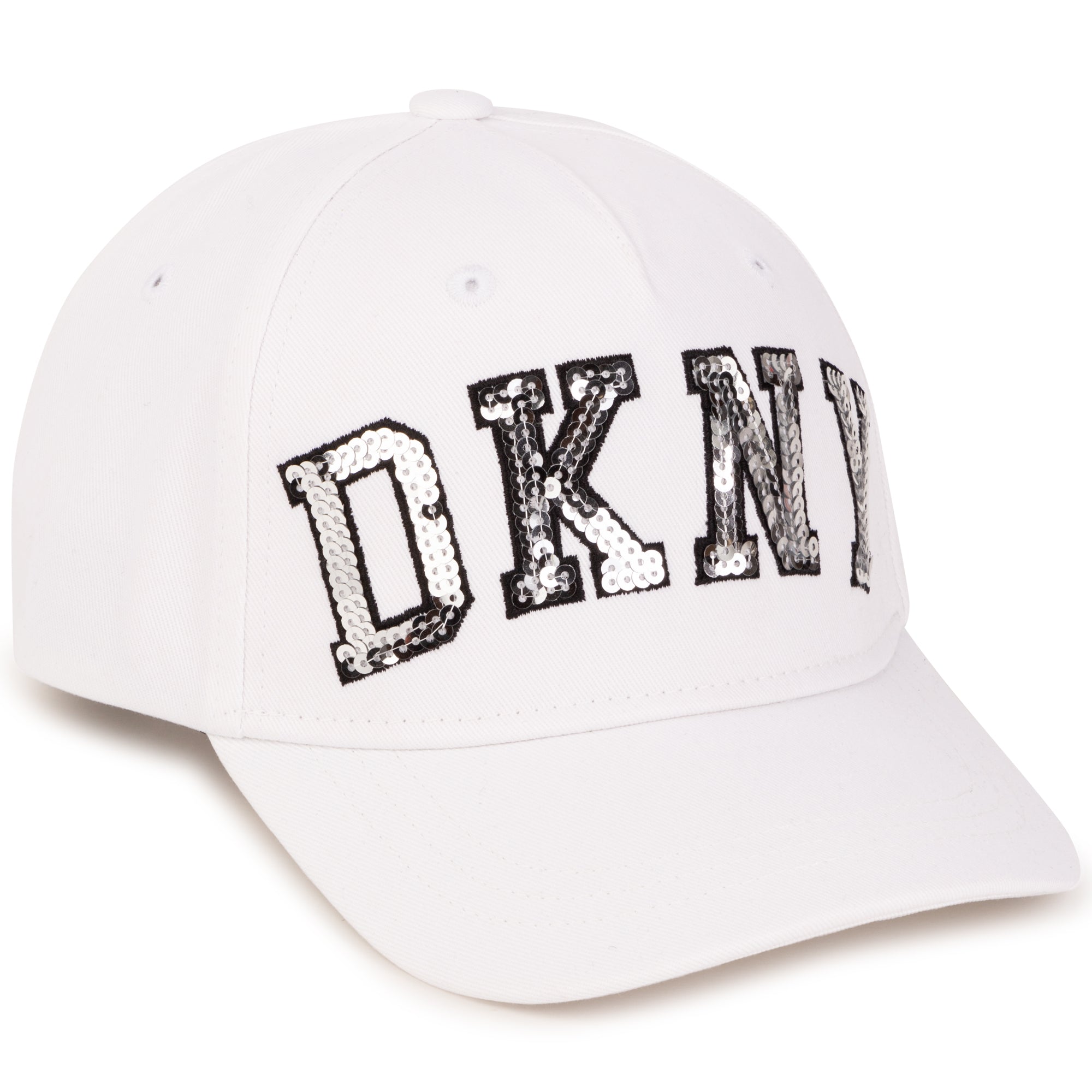 DKNY WHITE CAP-SEQUENCE DKNY LOGO