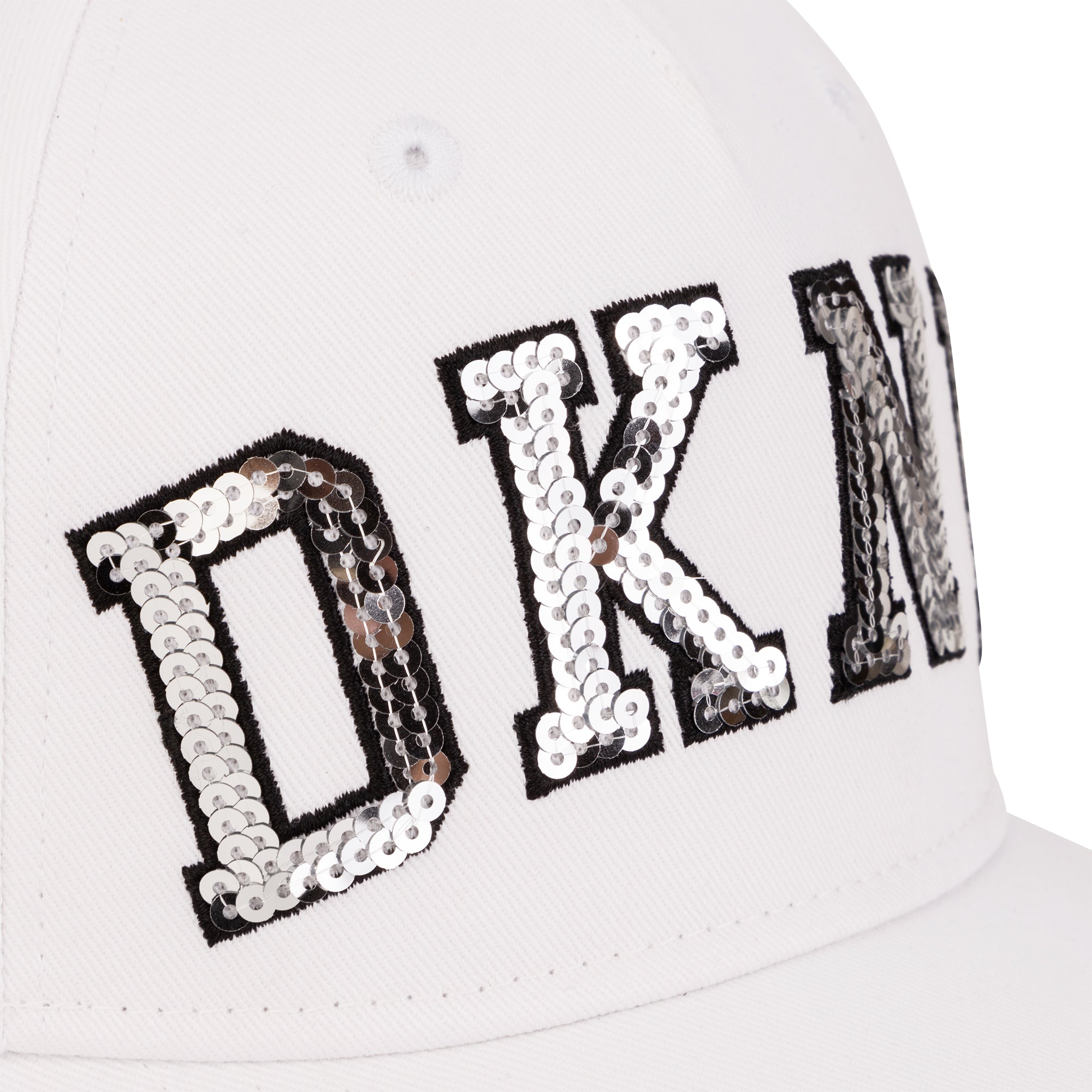 DKNY WHITE CAP-SEQUENCE DKNY LOGO