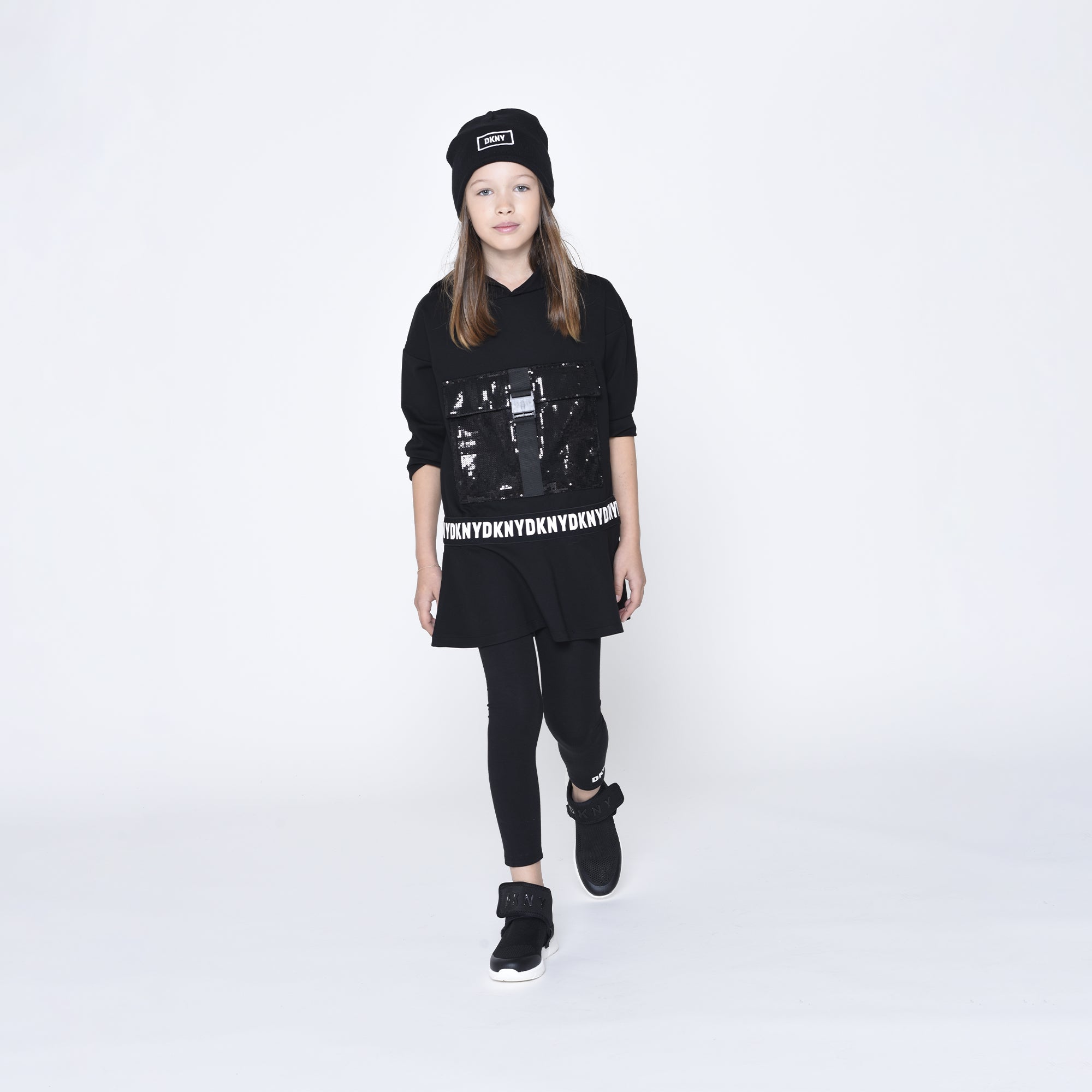 DKNY MILANO HOODED DRESS