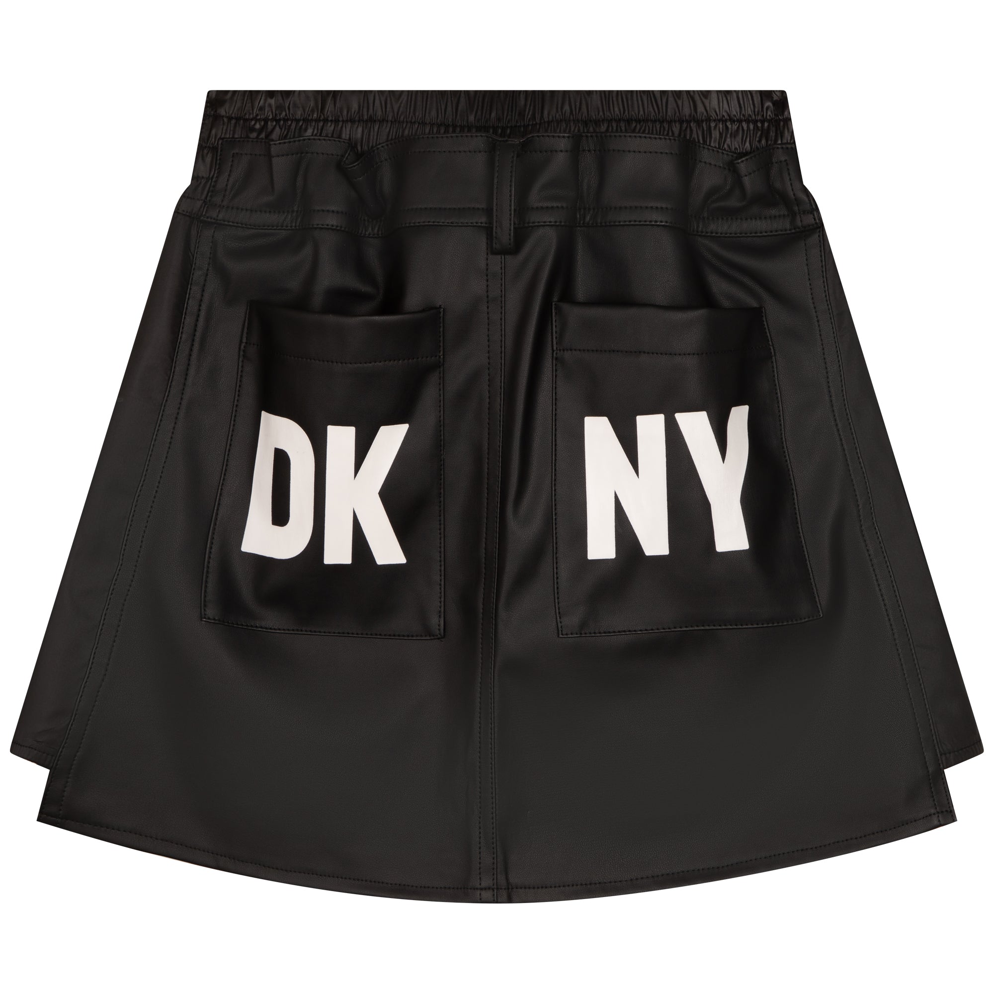 DKNY FAUX LEATHER SKIRT