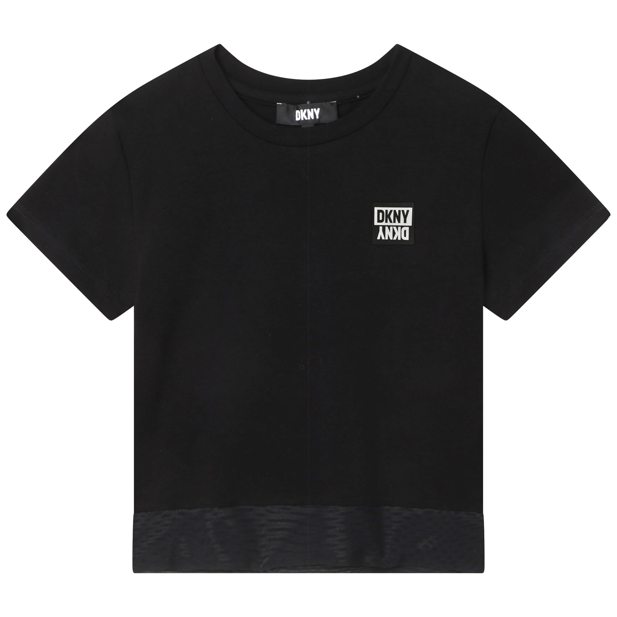 DKNY BLACK CROPPED T-SHIRT