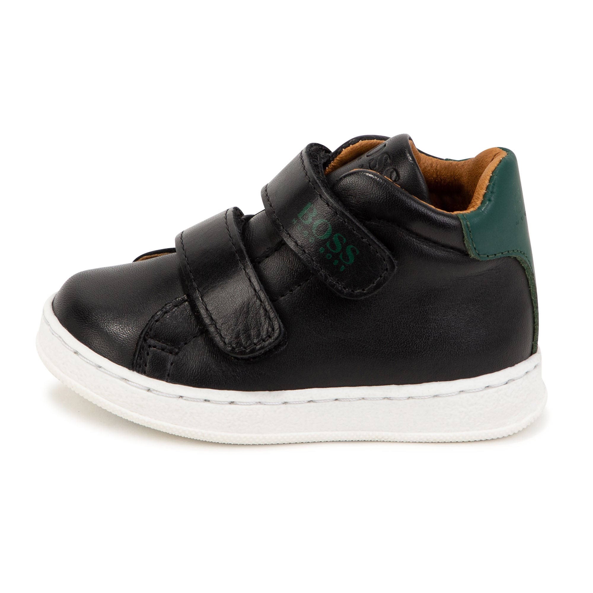 HUGO BOSS BLACK Leather Toddler Trainers