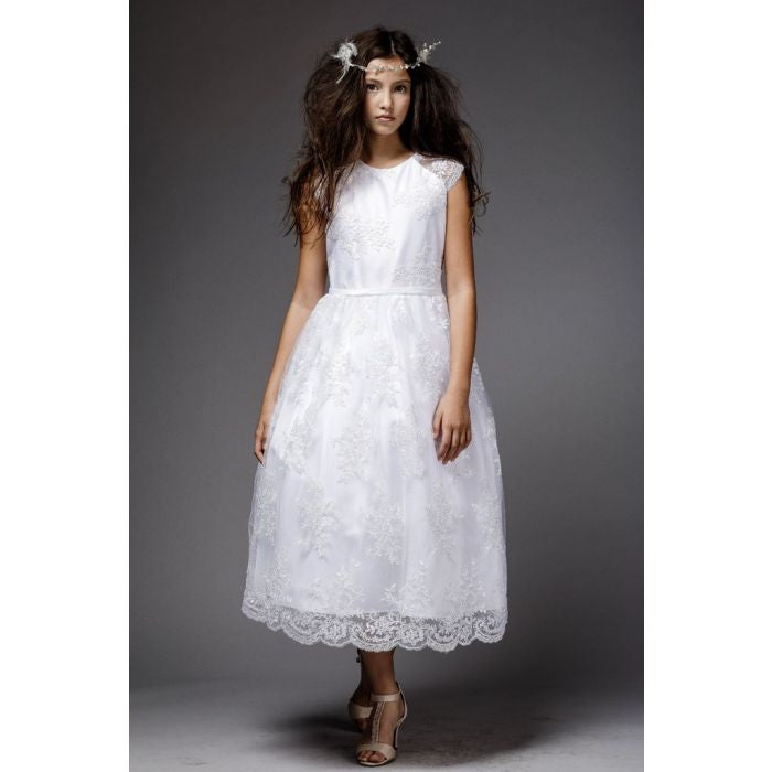 Cristina White Lace Communion Dress
