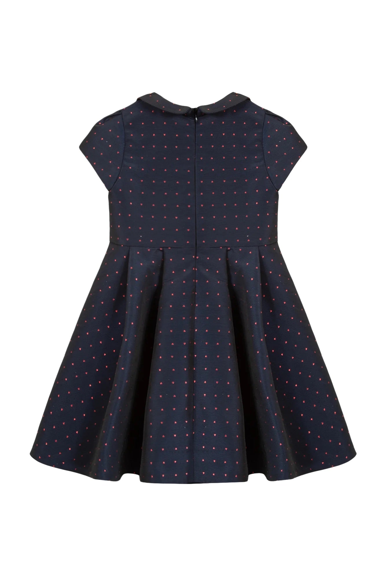 Tartine Navy Dress-Heart embroidery