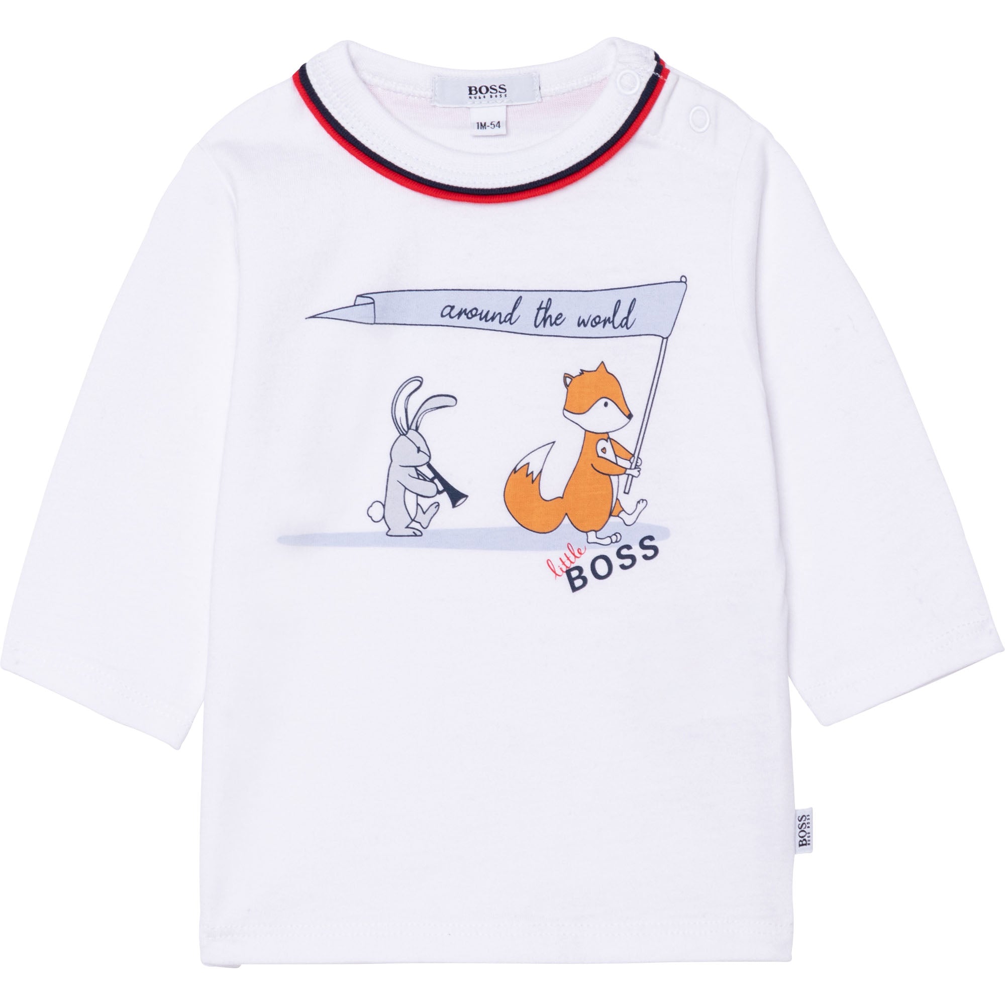HUGO BOSS White Baby Long Sleeve T-Shirt