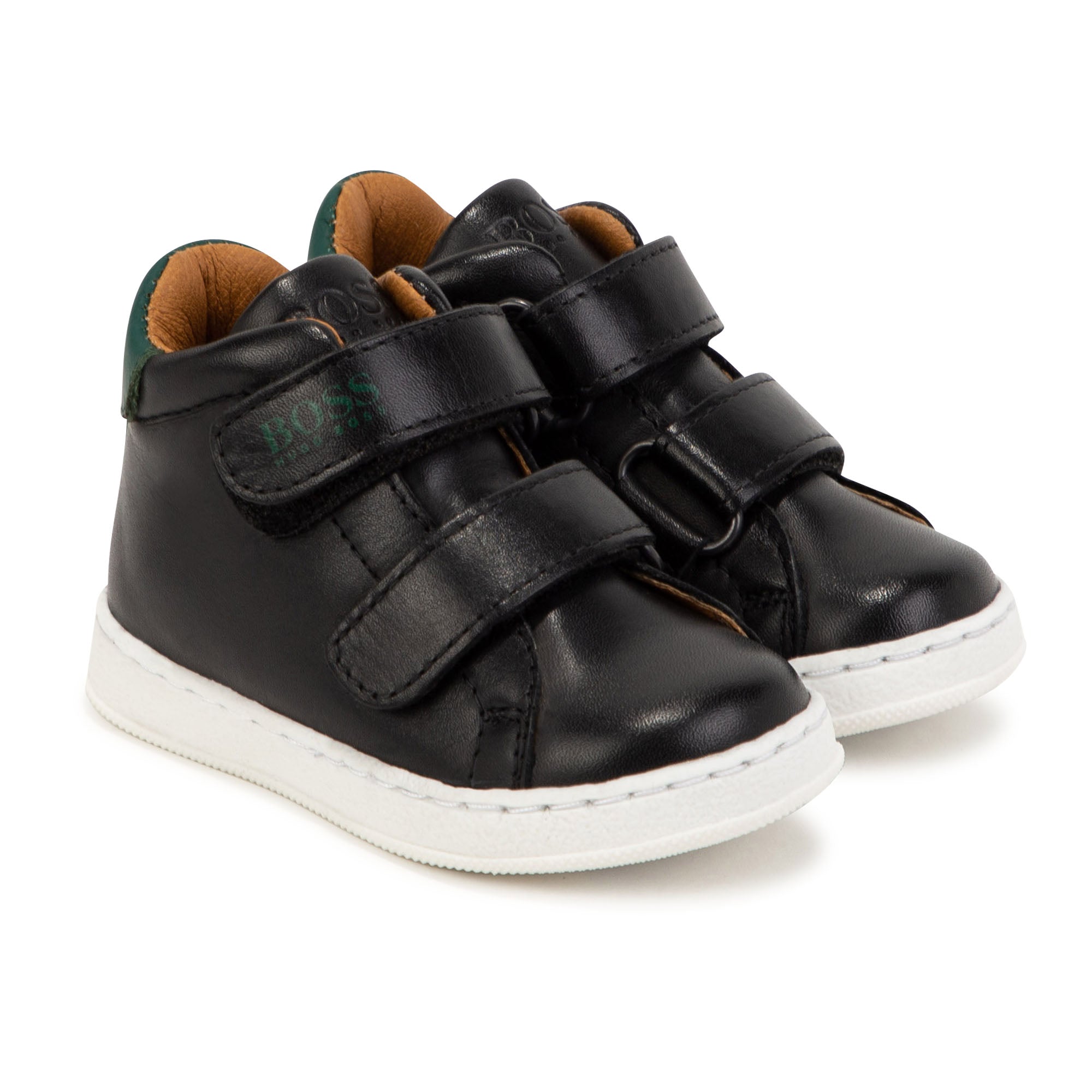 HUGO BOSS BLACK Leather Toddler Trainers