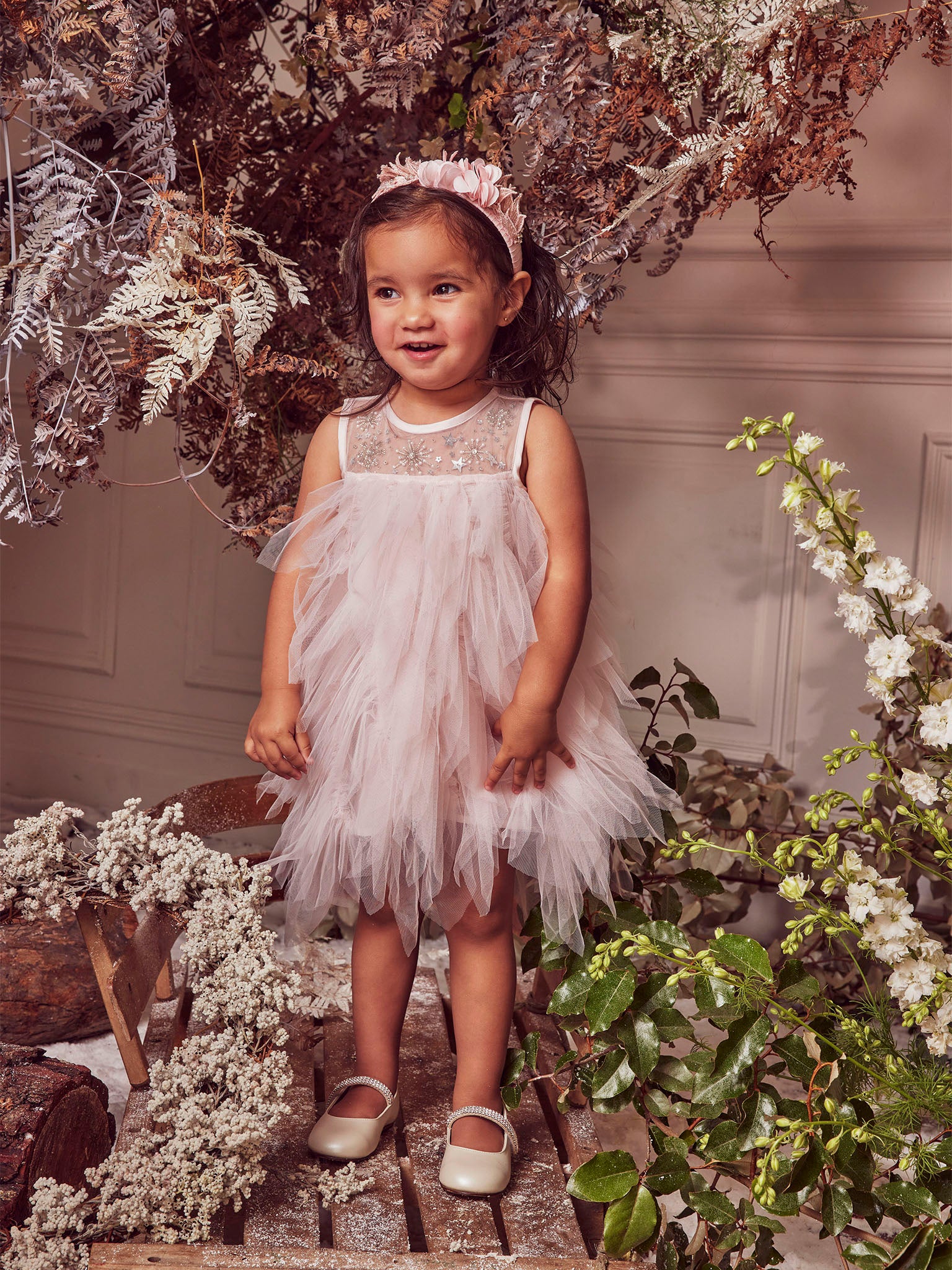 BEBE - STAR LIGHT TULLE DRESS