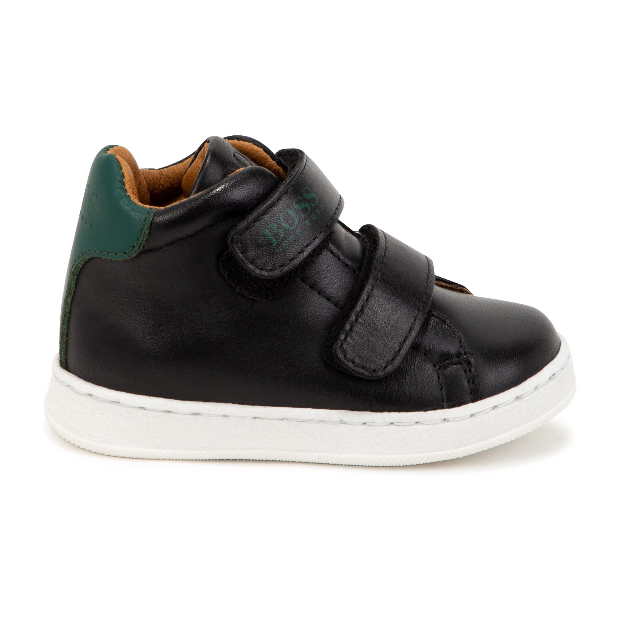 HUGO BOSS BLACK Leather Toddler Trainers