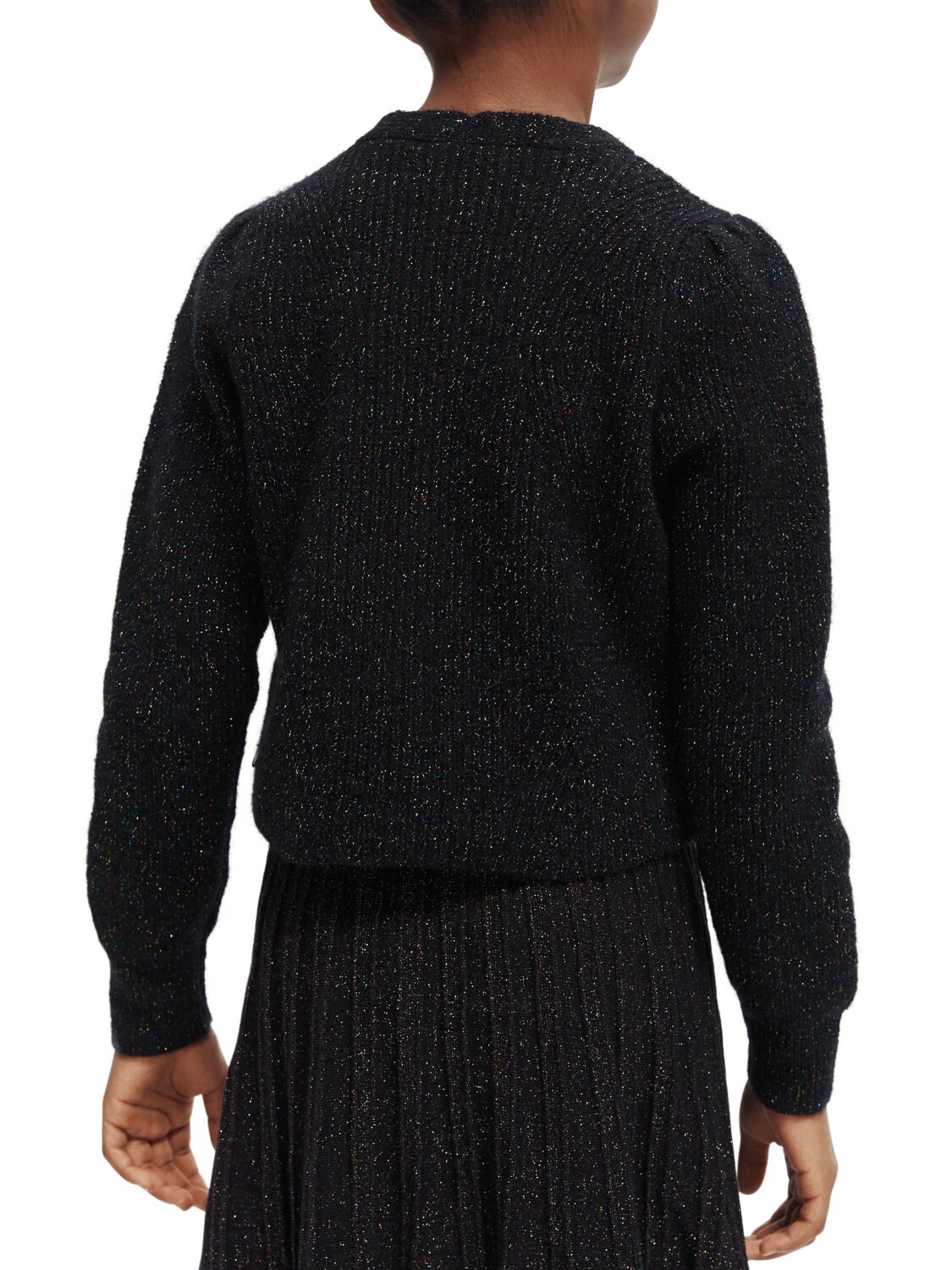 Scotch & Soda Puffed shoulder floral button cardigan