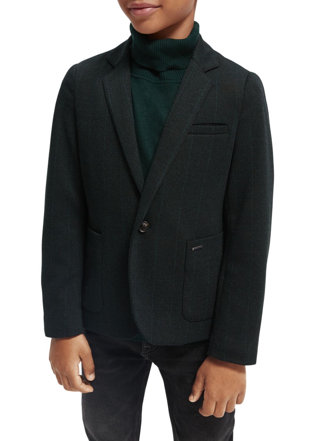 Scotch & Soda Knit single-breasted blazer