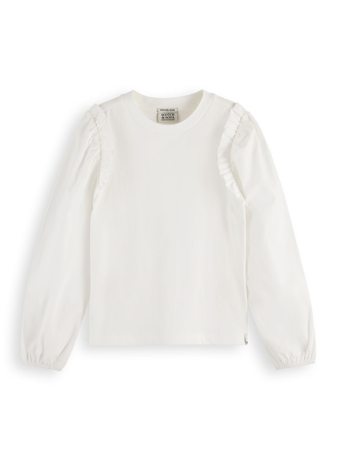 Scotch & Soda Long-sleeved frilled T-shirt