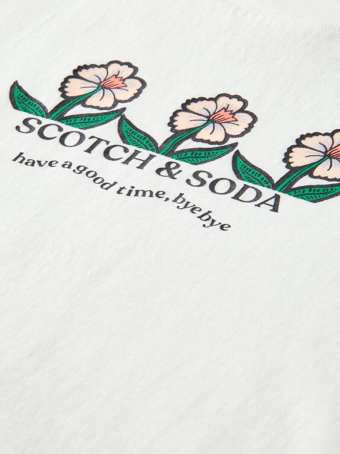 Scotch & Soda Knotted relaxed-fit artwork T-Shirt