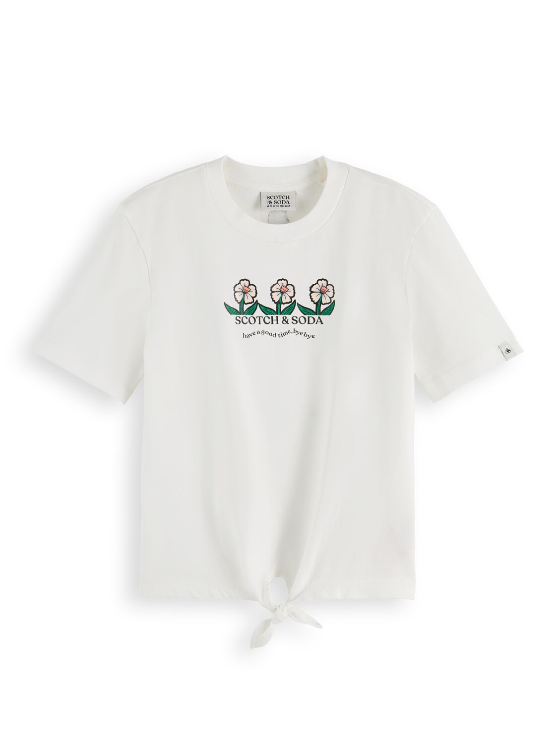 Scotch & Soda Knotted relaxed-fit artwork T-Shirt