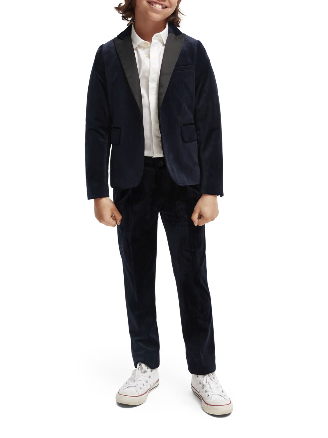 Scotch & Soda Single-breasted satin lapel blazer
