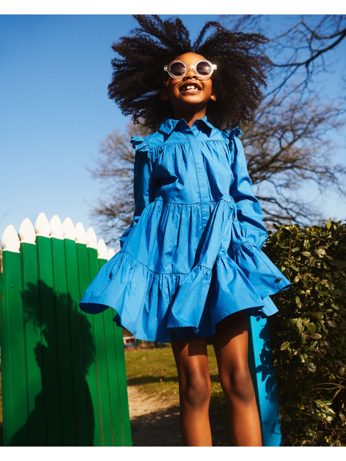 Organic cotton wide-fit shirt dress