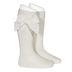 Knee High Socks with Velvet Bow