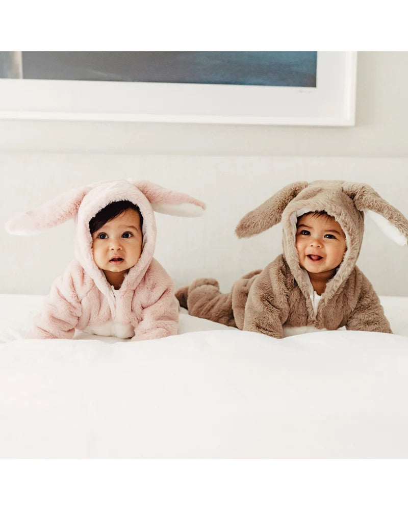 FOREST PLUSH FAWN BUNNY ONESIE