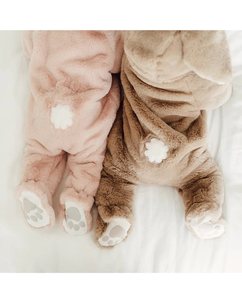 FOREST PLUSH FAWN BUNNY ONESIE