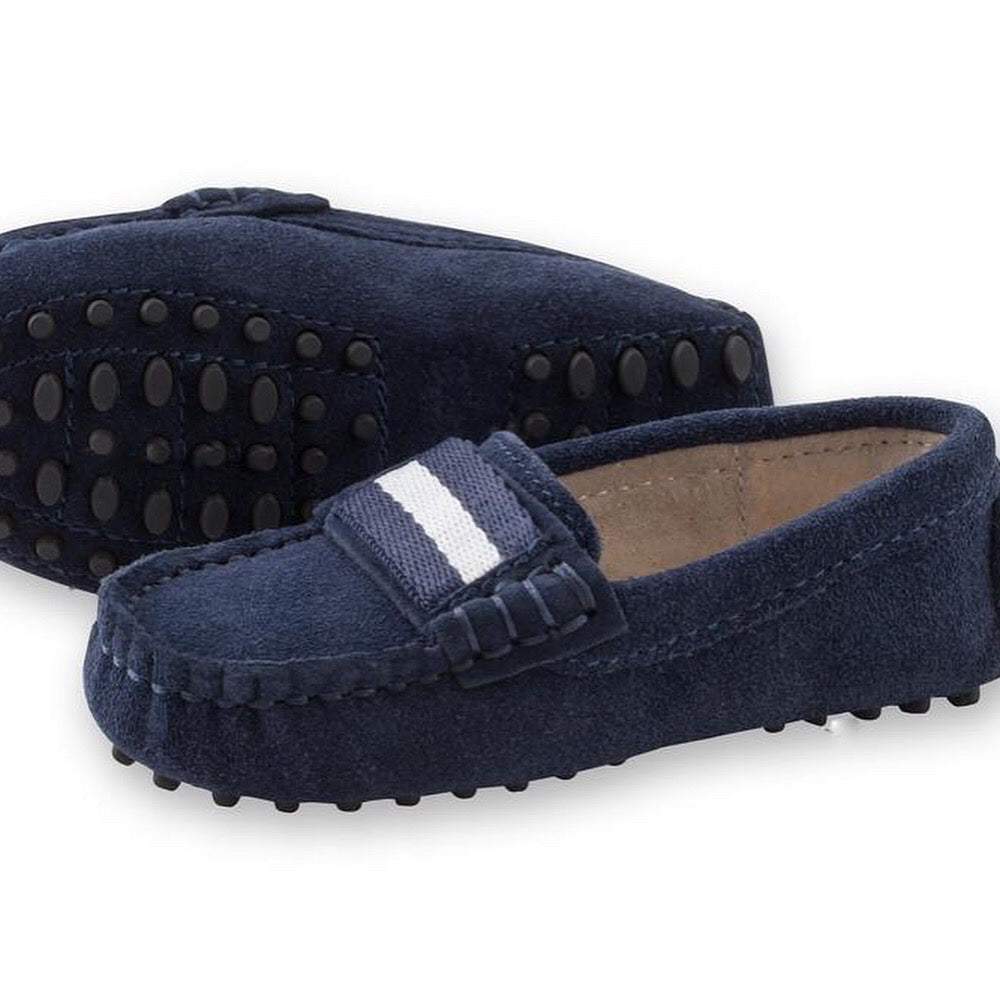 Milan Navy Suede Loafers