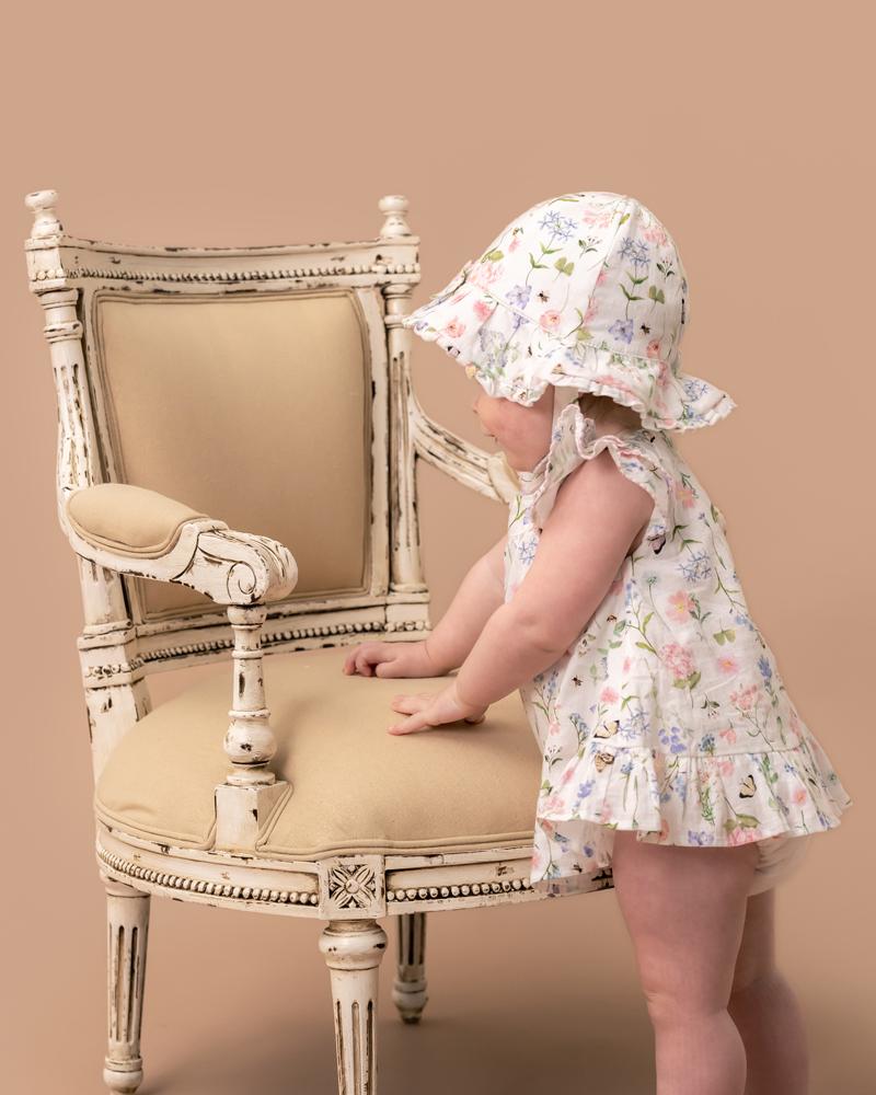 PEGGY PRINT OVERLAY DRESS