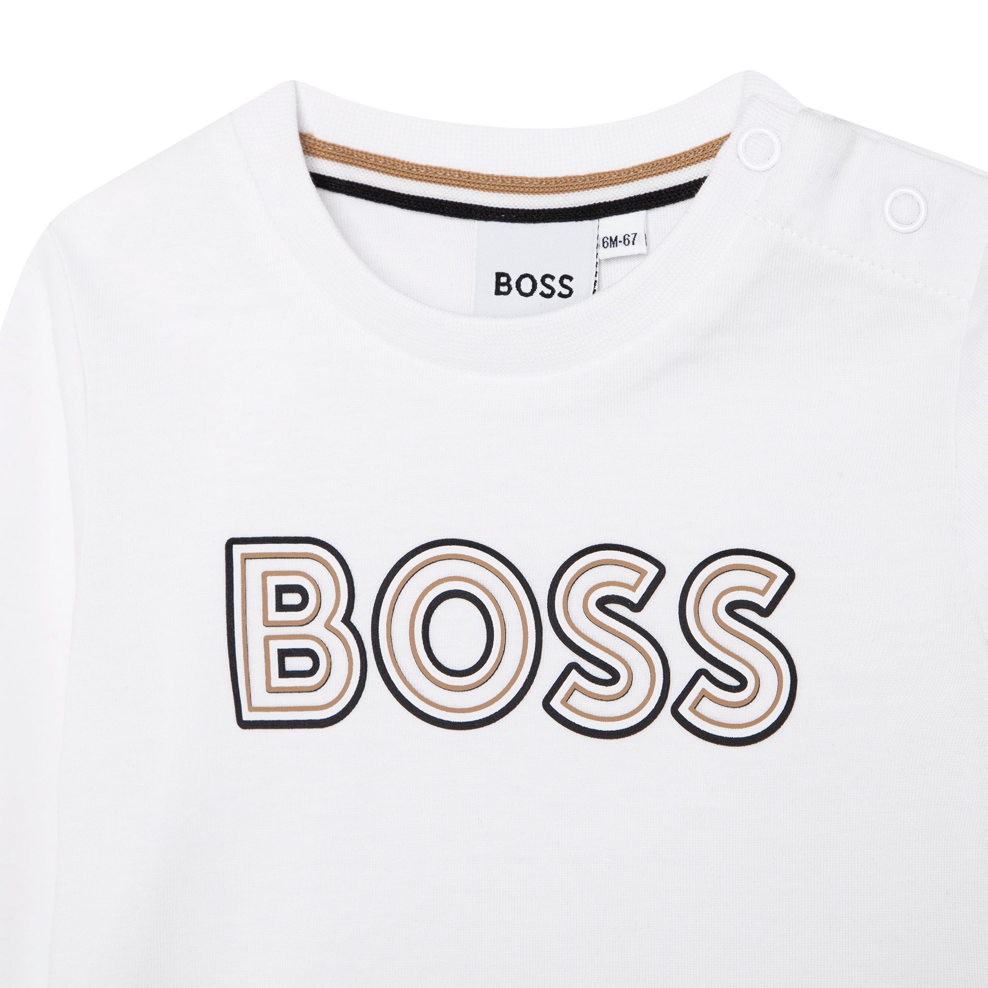 BOSS TODDLER BRANDED LONG SLEEVE T-SHIRT