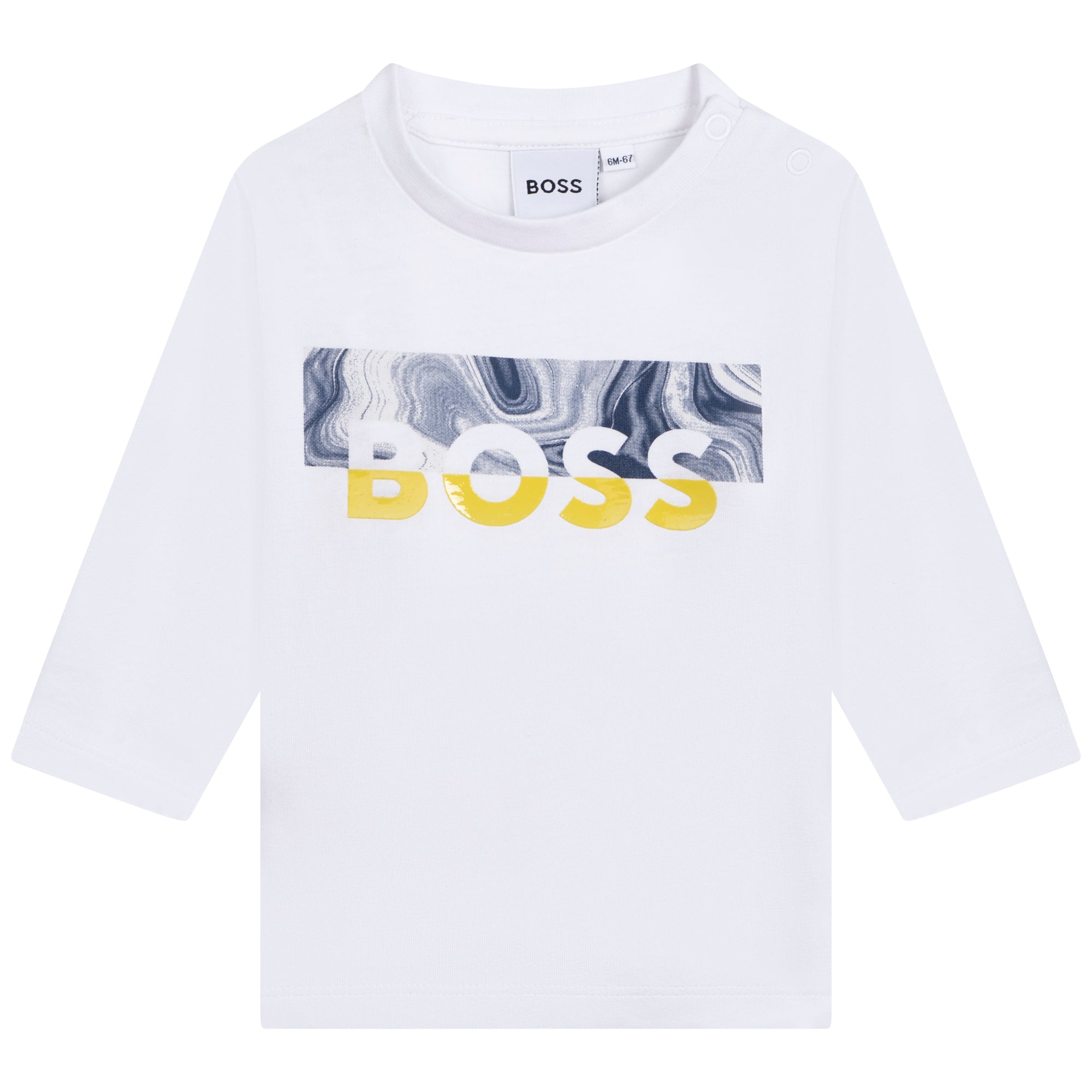 BOSS TODDLER FANCY ILLUSTRATION LONG SLEEVE T-SHIRT