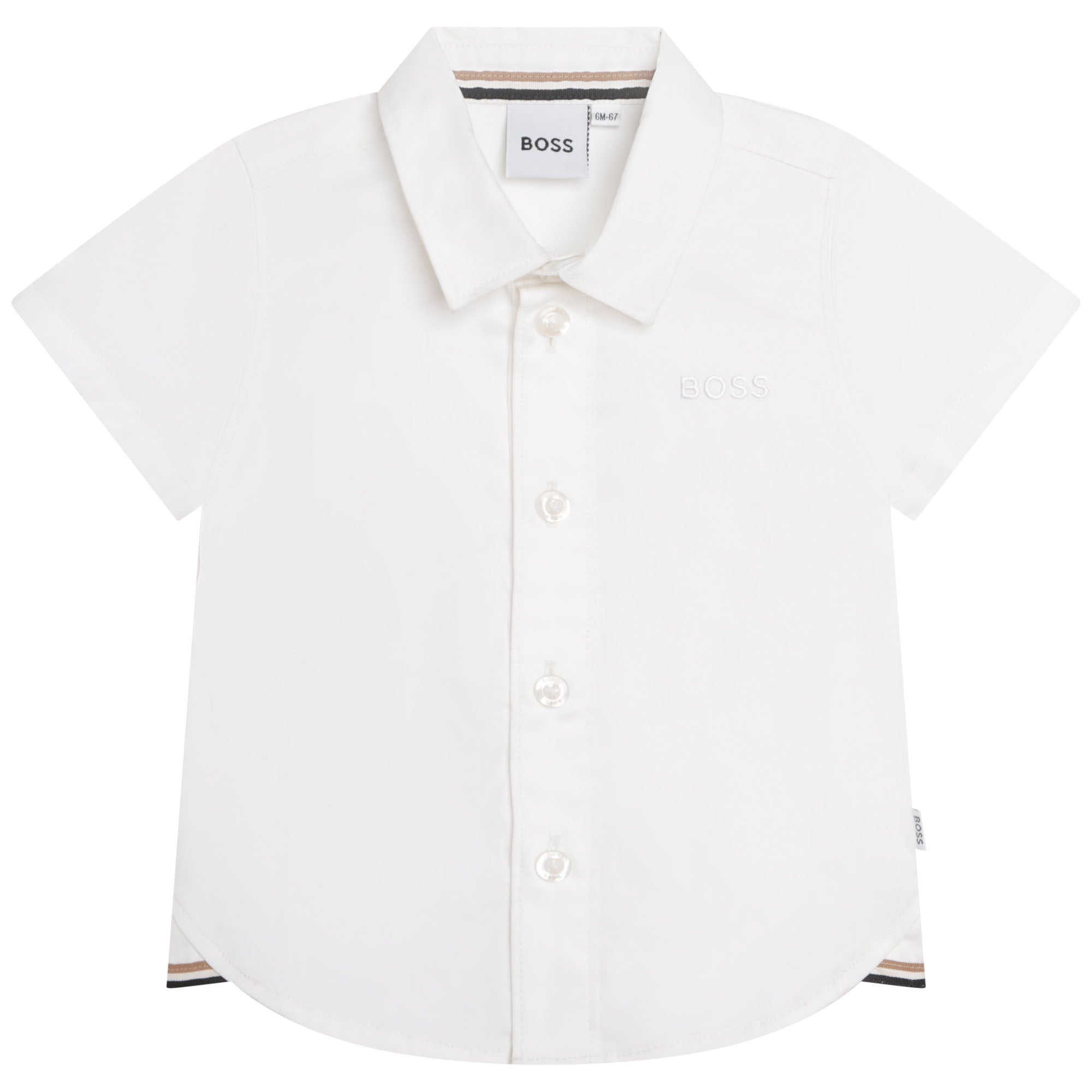 BOSS WHITE SHORT SLEEVE SHIRT