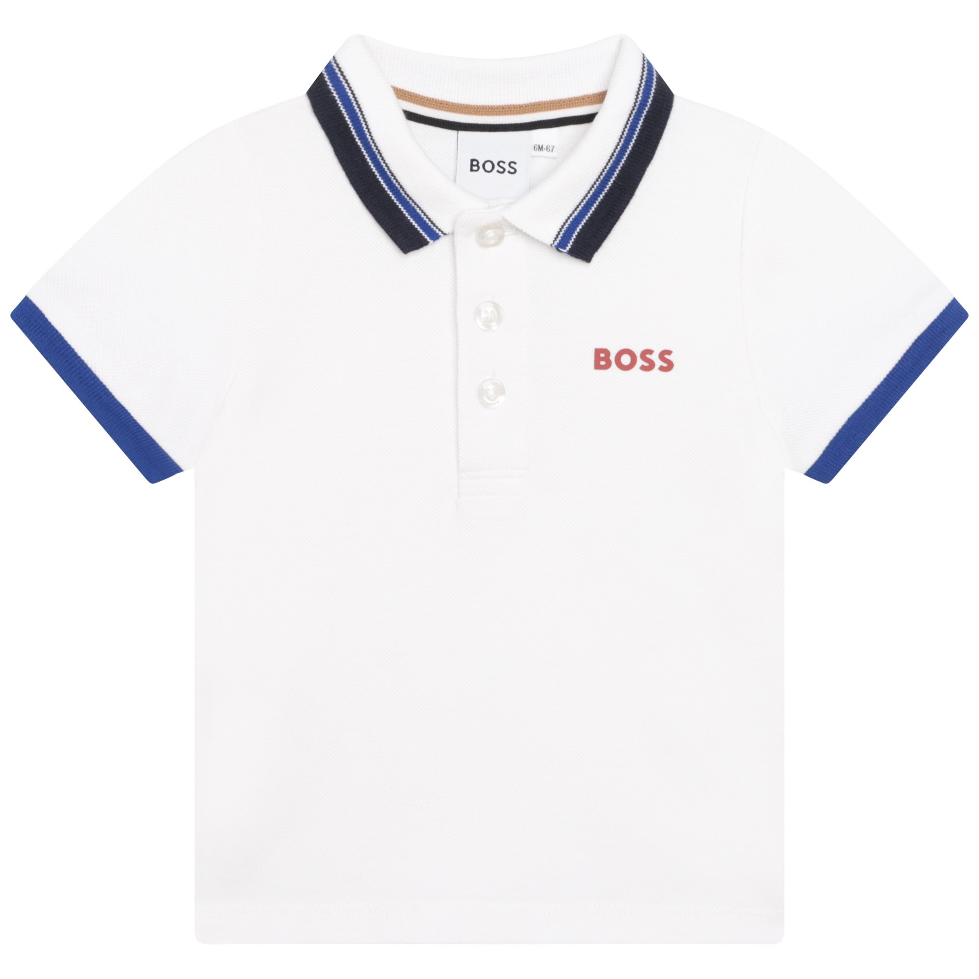 BOSS WHITE TODDLER POLO