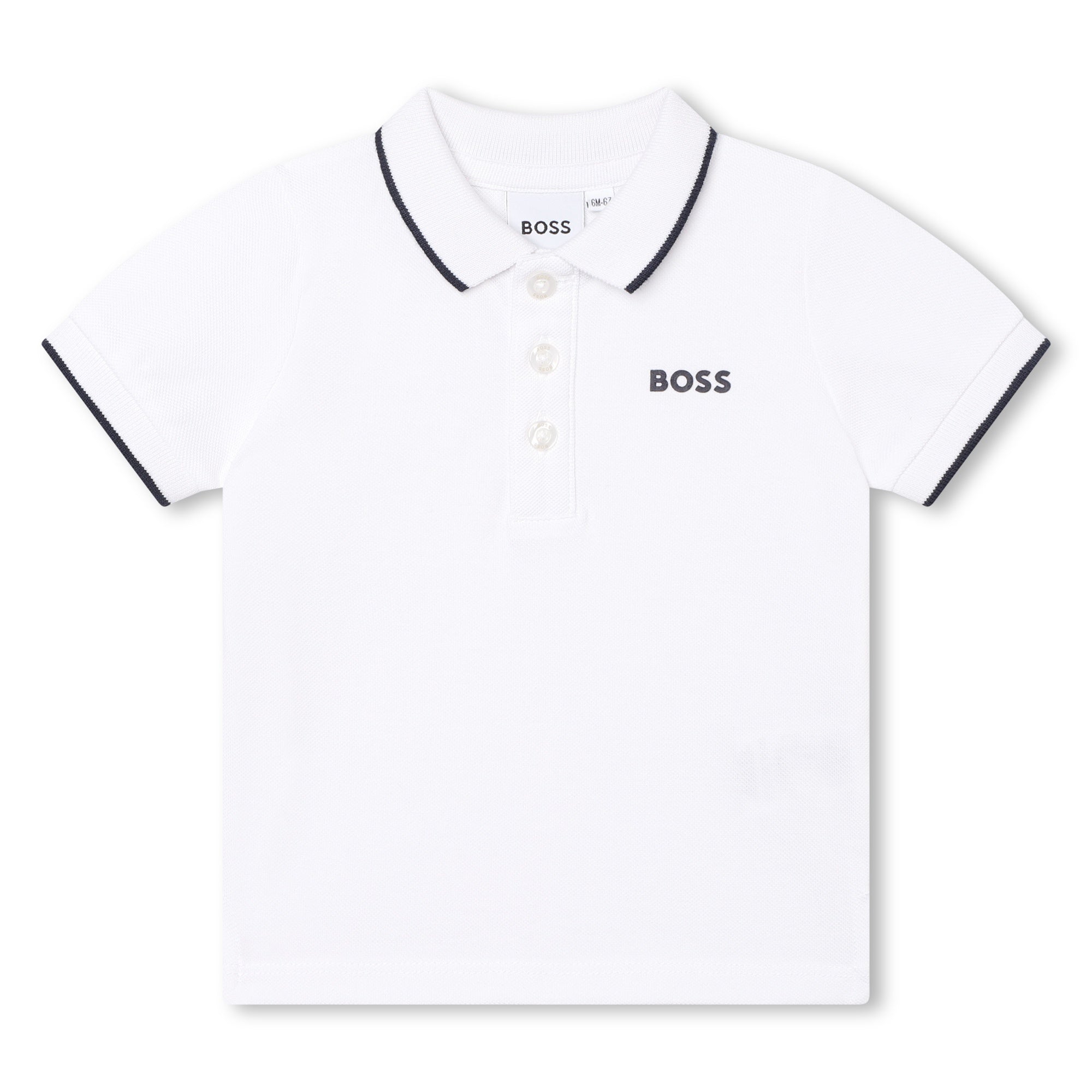 BOSS TODDLER WHITE POLO-PM