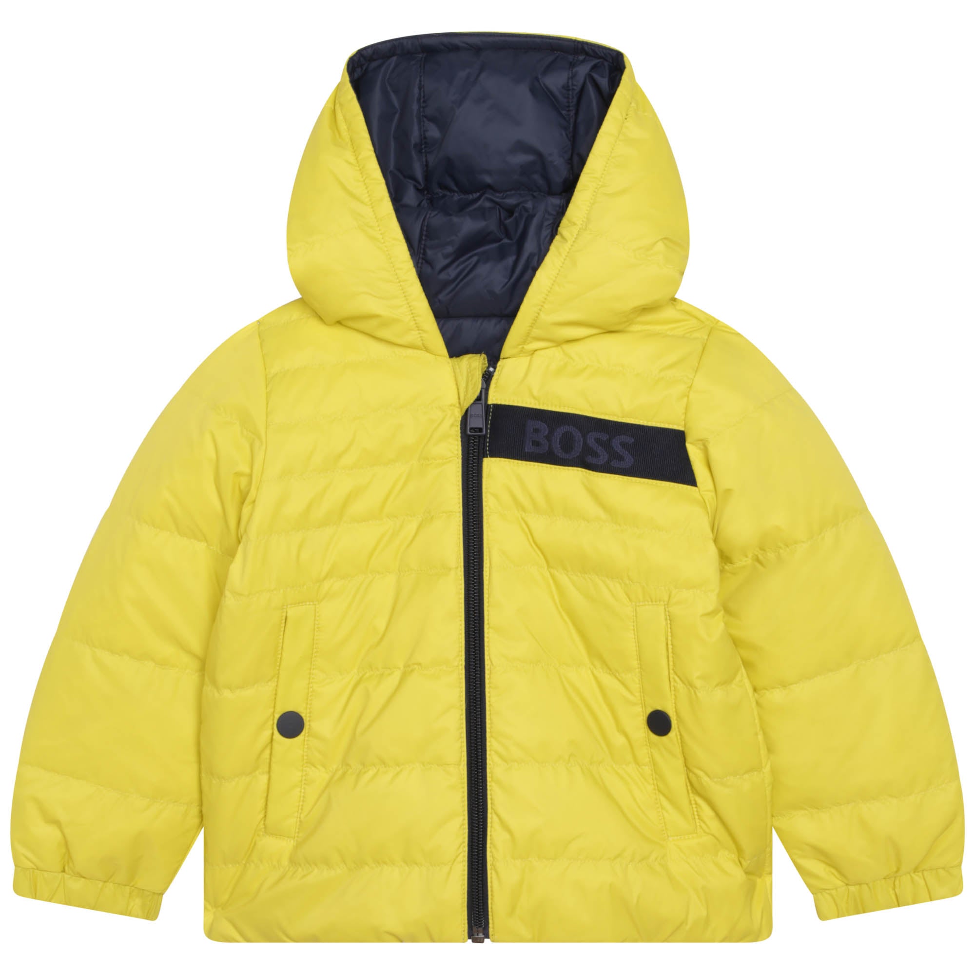 BOSS TODDLER LIME REVERSIBLE PUFFER JACKET