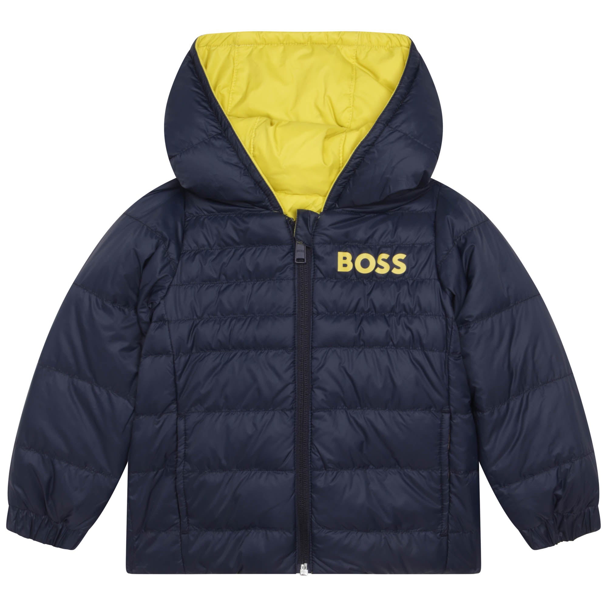 BOSS TODDLER LIME REVERSIBLE PUFFER JACKET