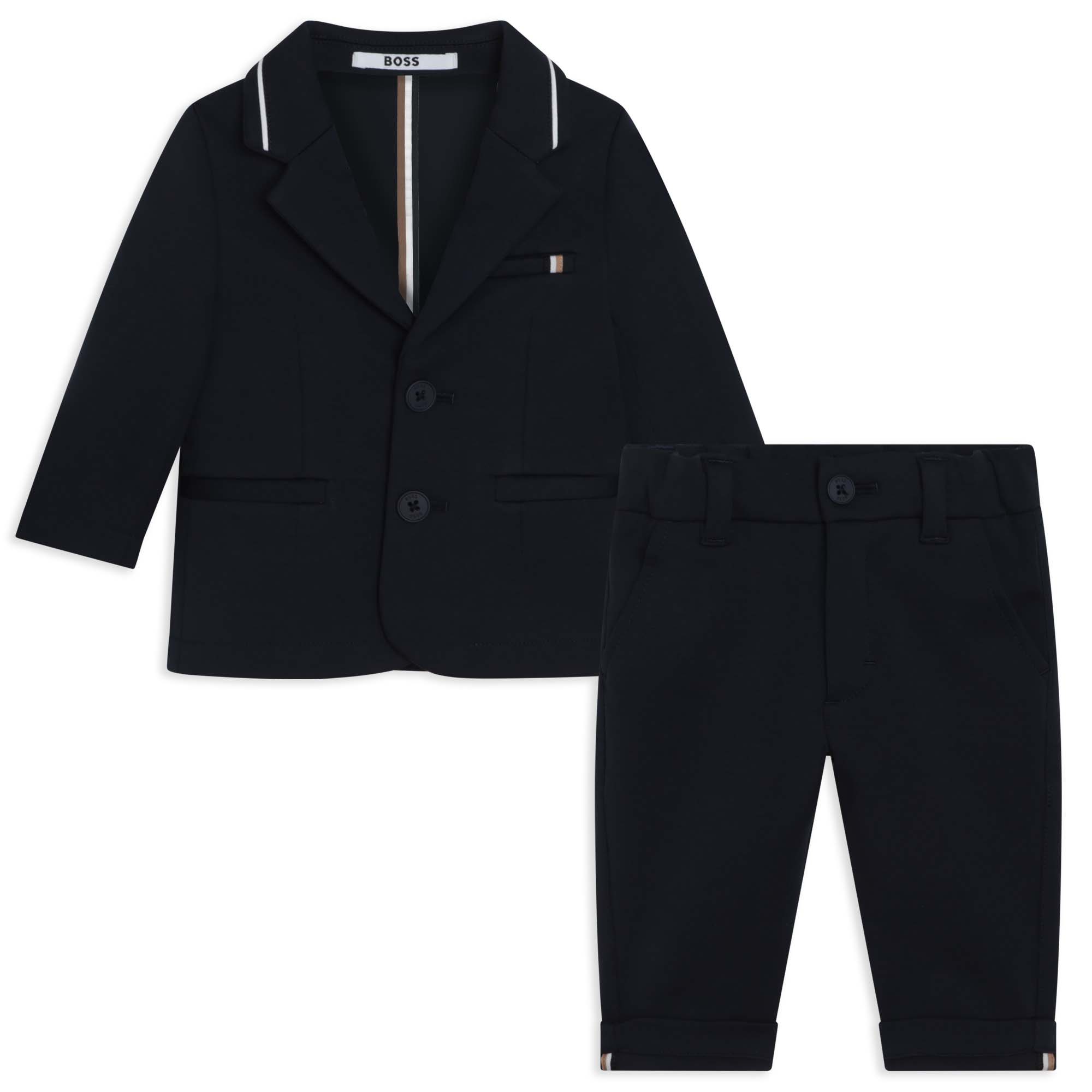 BOSS NAVY TODDLER JACKET+TROUSERS SET