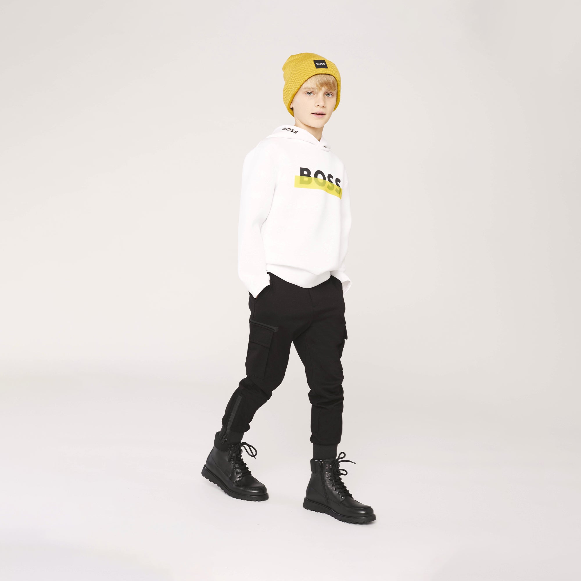 BOSS ELASTANE FANCY PIQUÉ TROUSERS