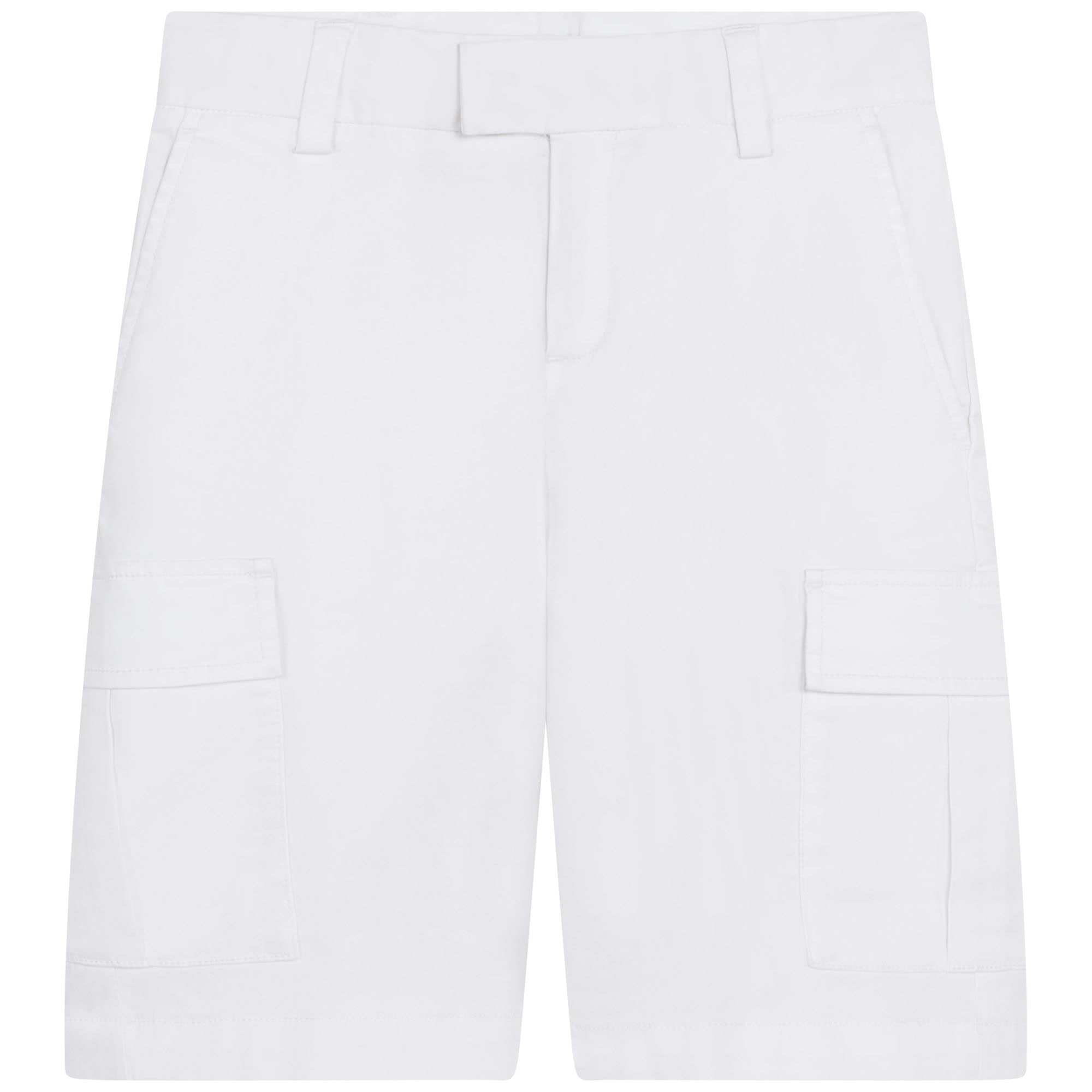 BOSS WHITE BERMUDA SHORTS