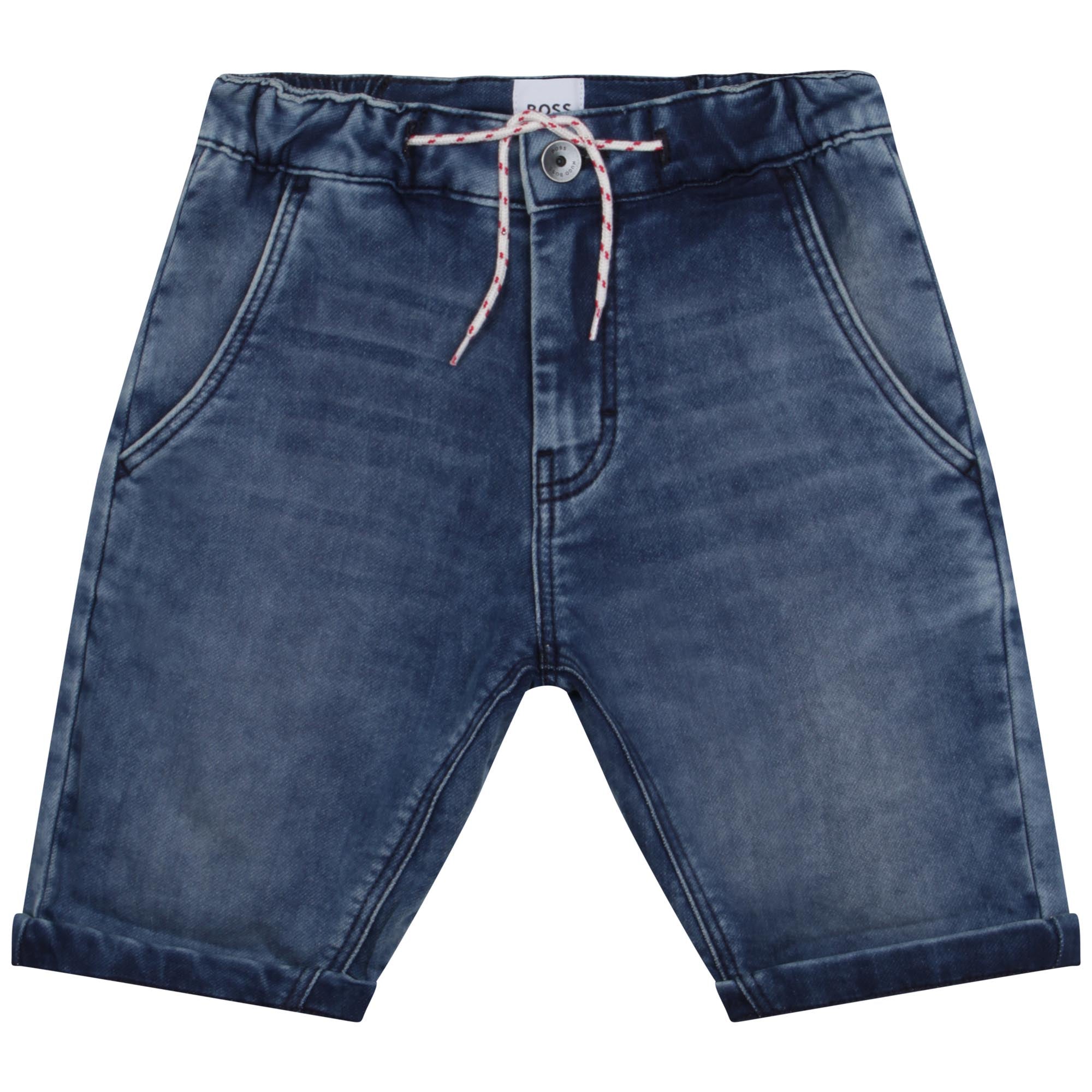 BOSS BOYS DENIM SHORTS-DOUBLE STONE