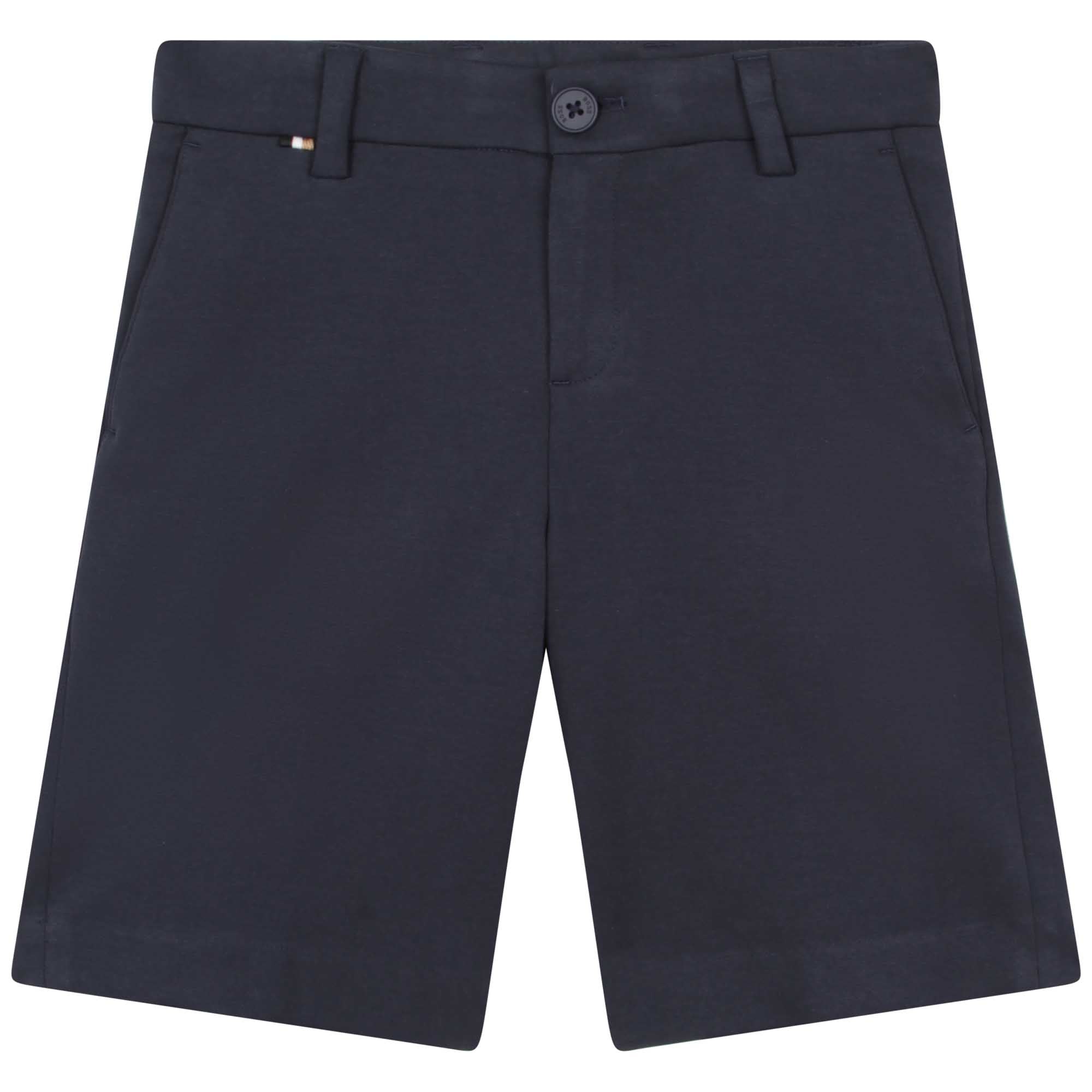 BOSS NAVY CEREMONY BERMUDA SHORTS