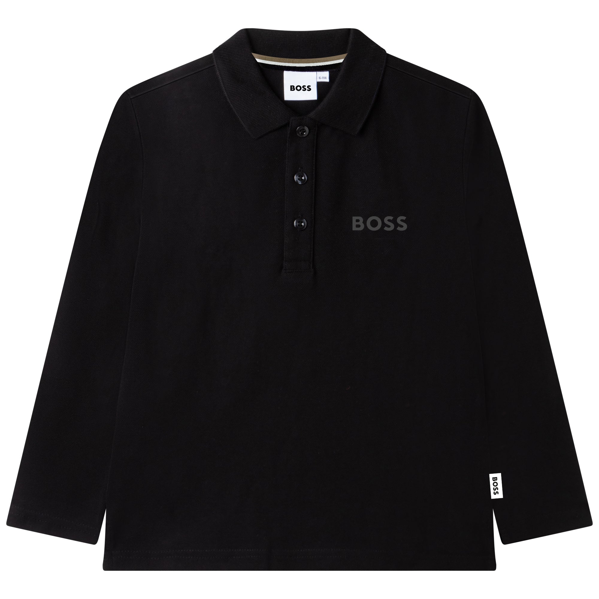 BOSS PRINT LONG SLEEVE POLO