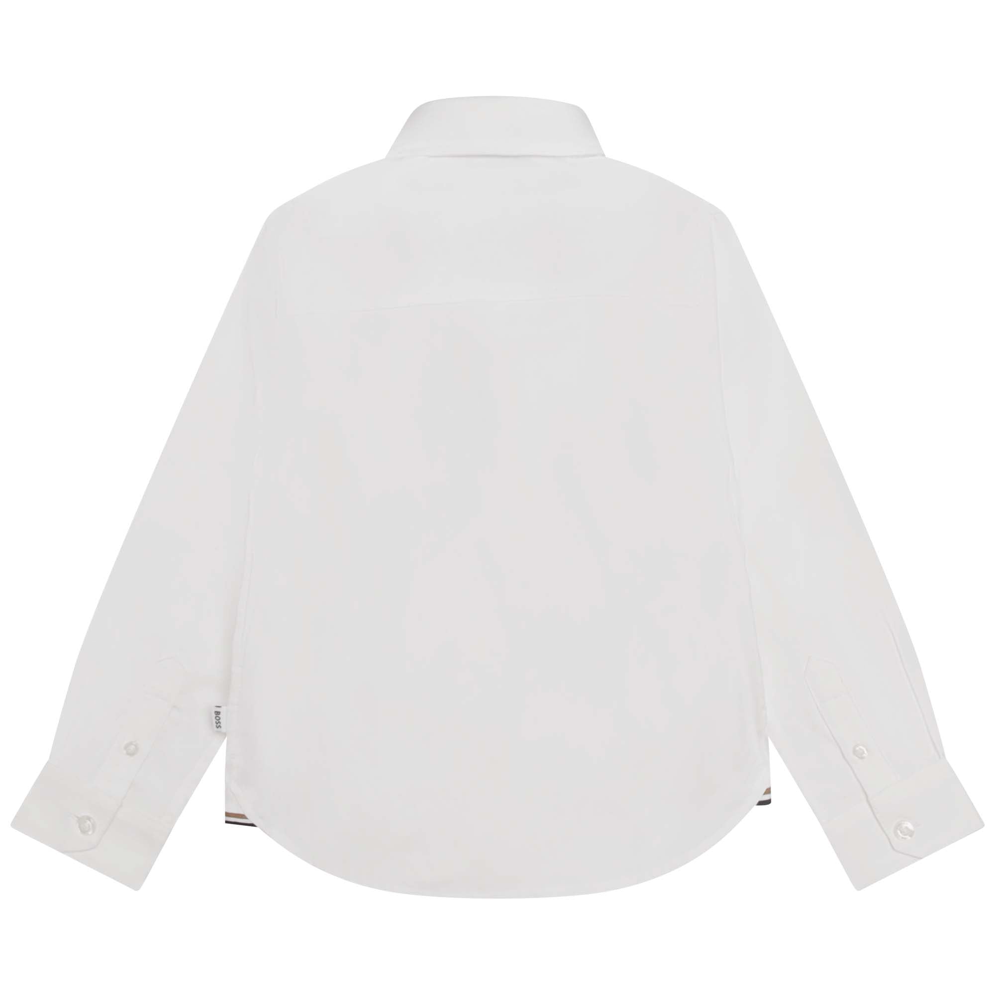 BOSS WHITE LONG SLEEVED SHIRT