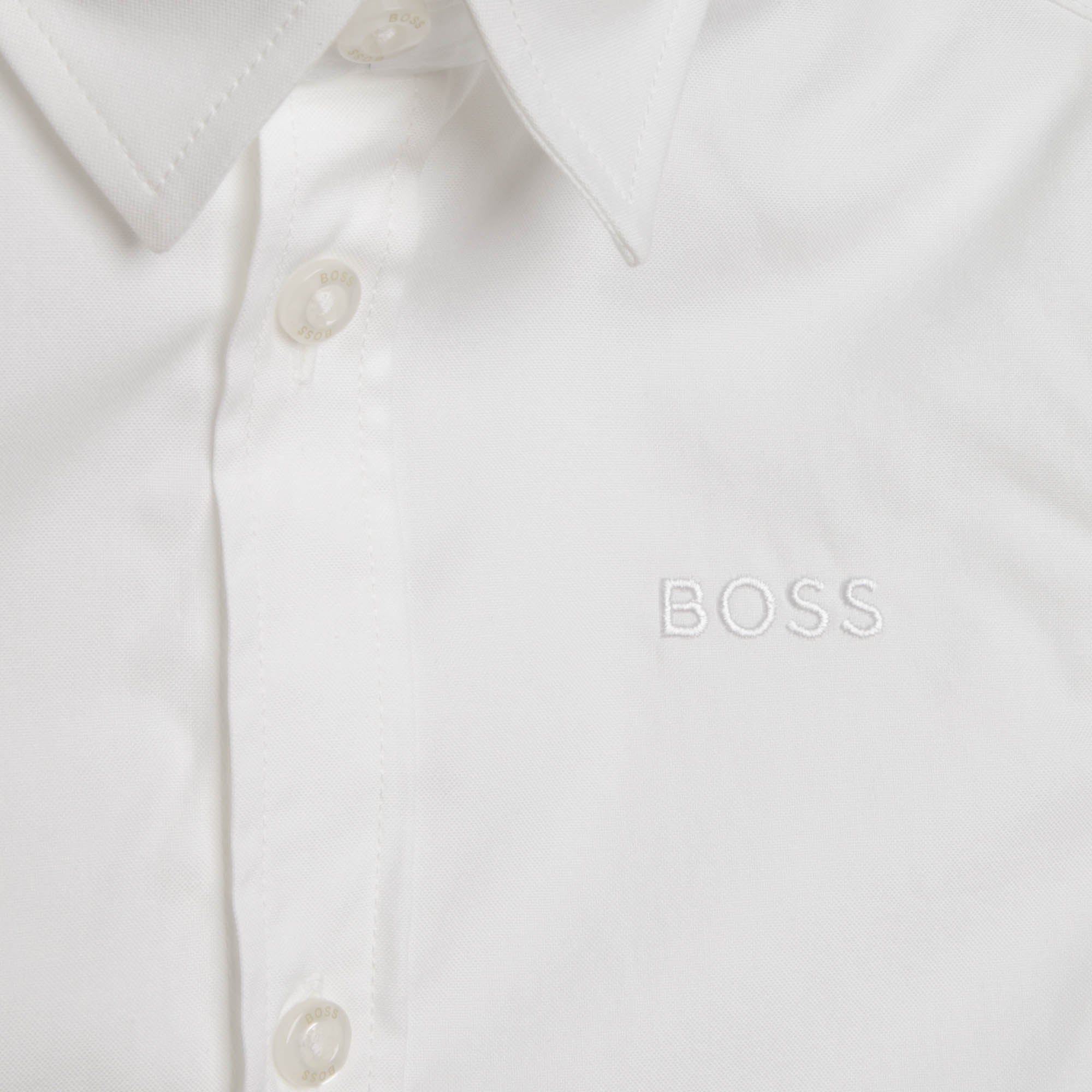 BOSS WHITE LONG SLEEVED SHIRT