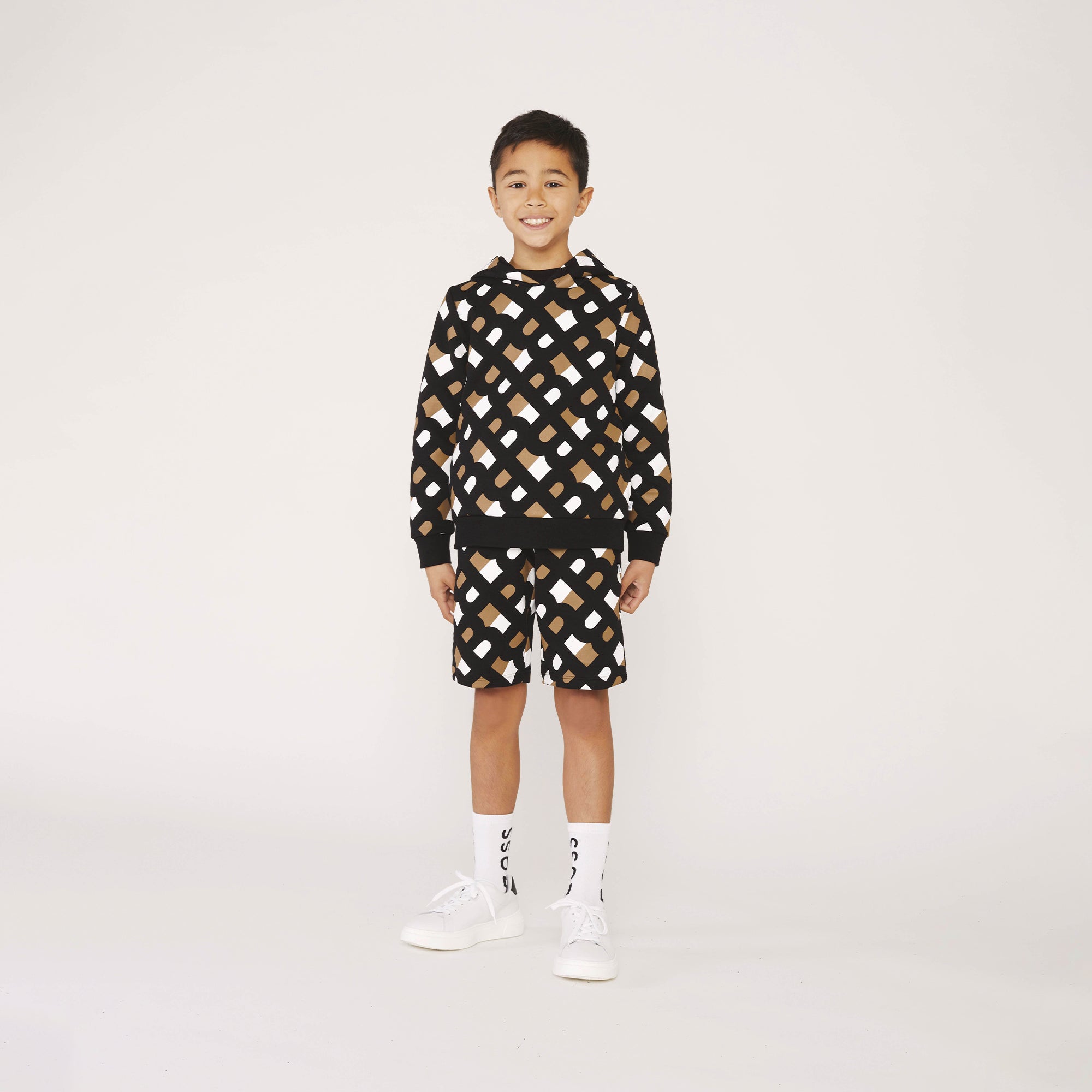 BOSS MONOGRAM HOODED SWEATSHIRT