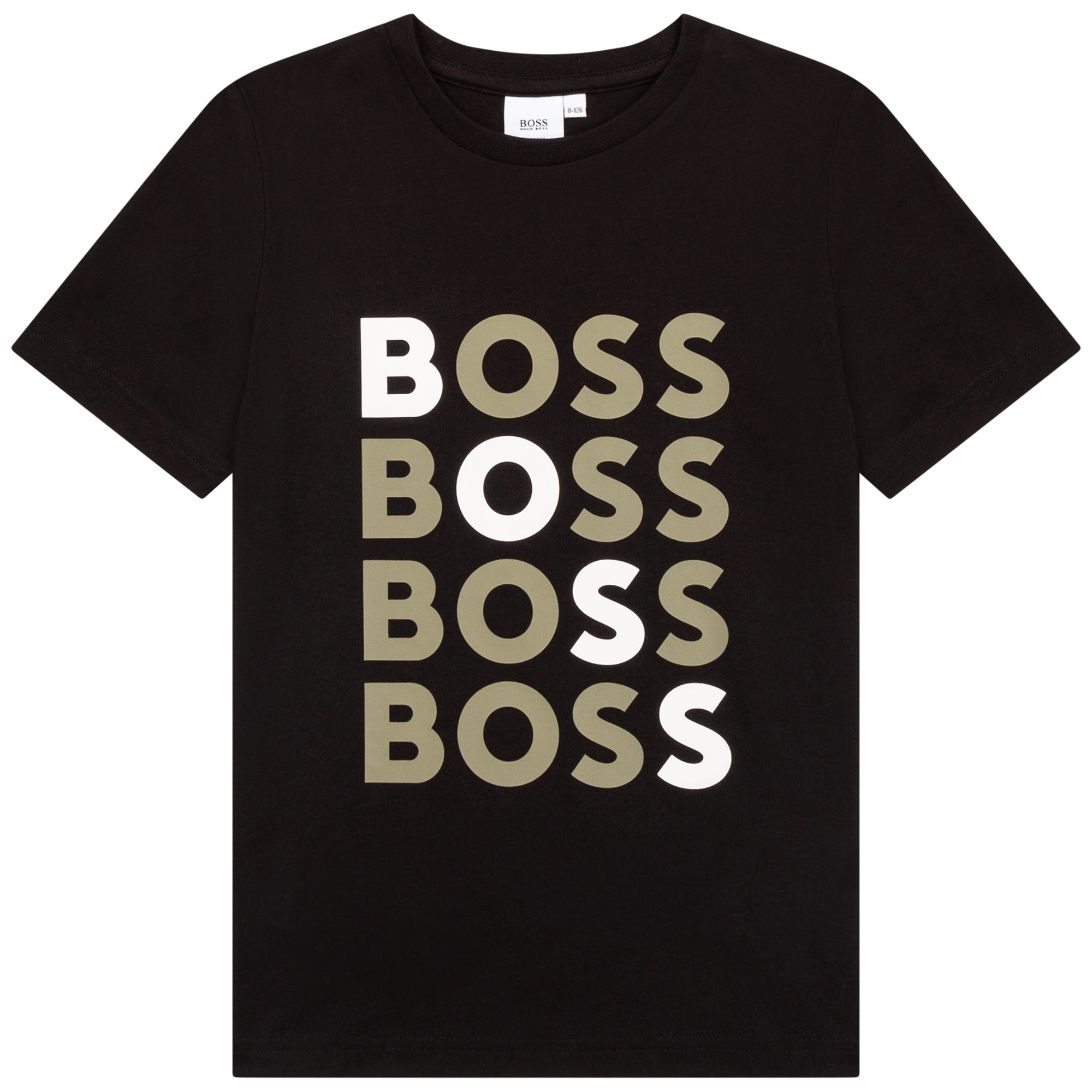 BOSS BLACK T-SHIRT-KHAKI SCRIPT