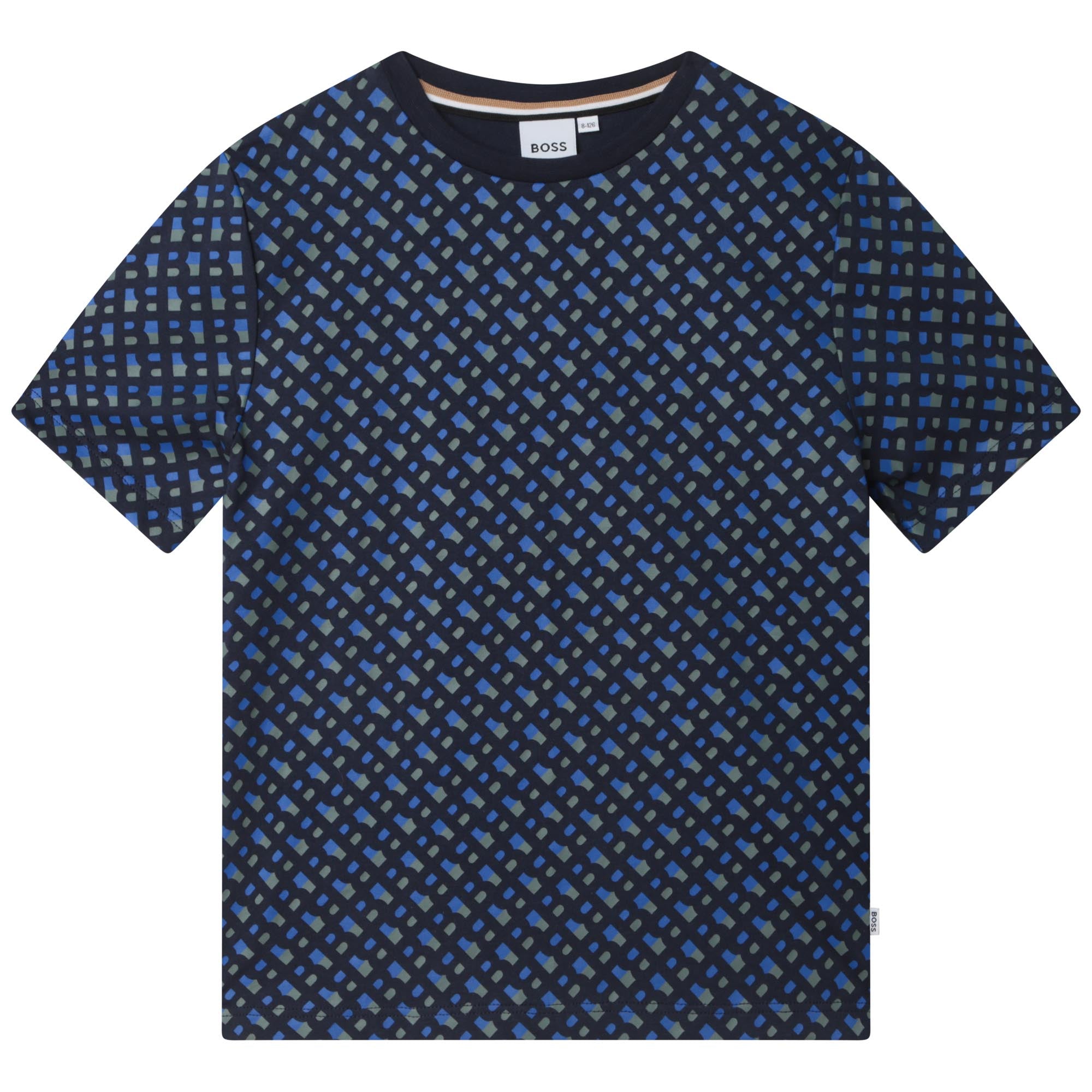 BOSS NAVY MONOGRAM T-SHIRT