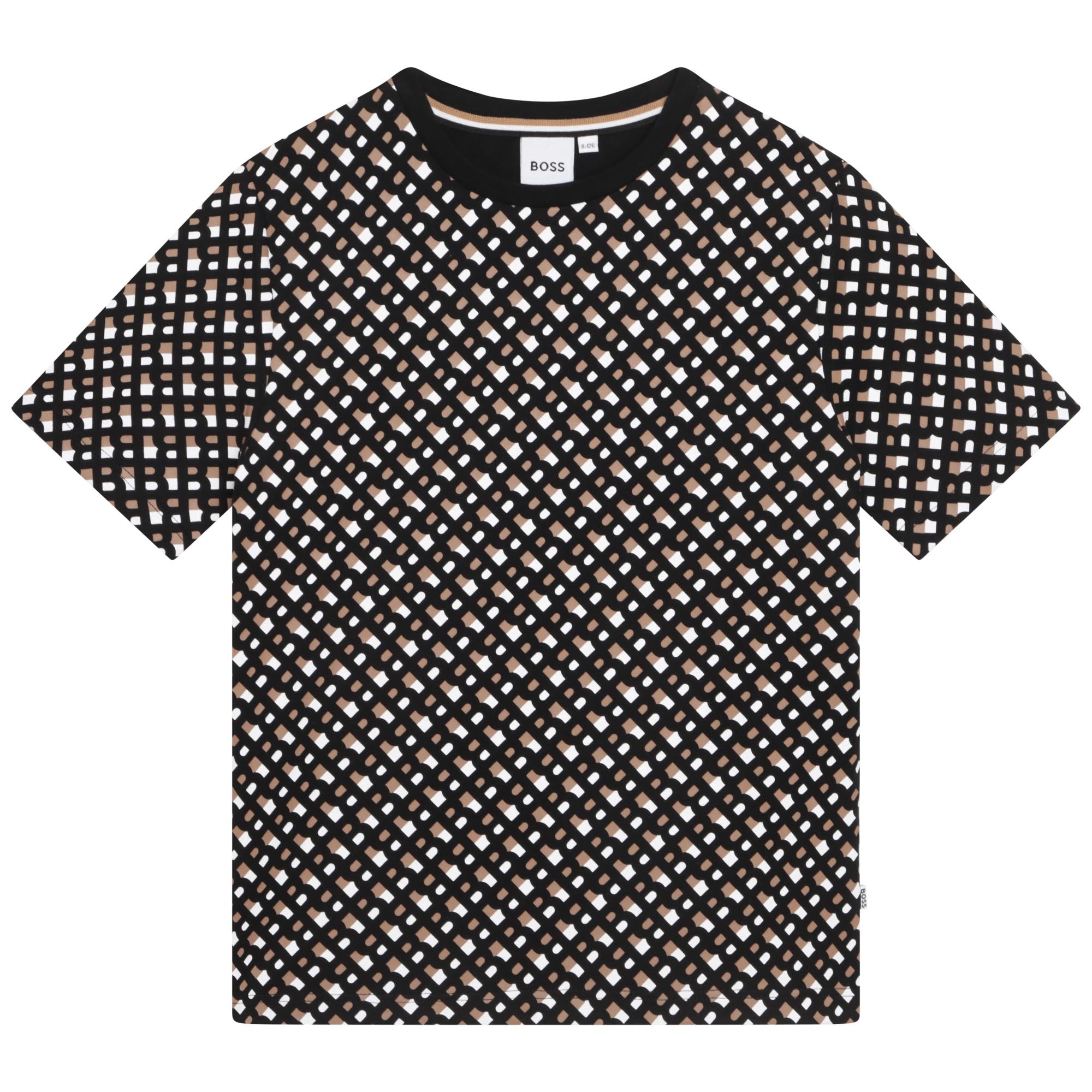 BOSS BLACK/BROWN MONOGRAM T-SHIRT