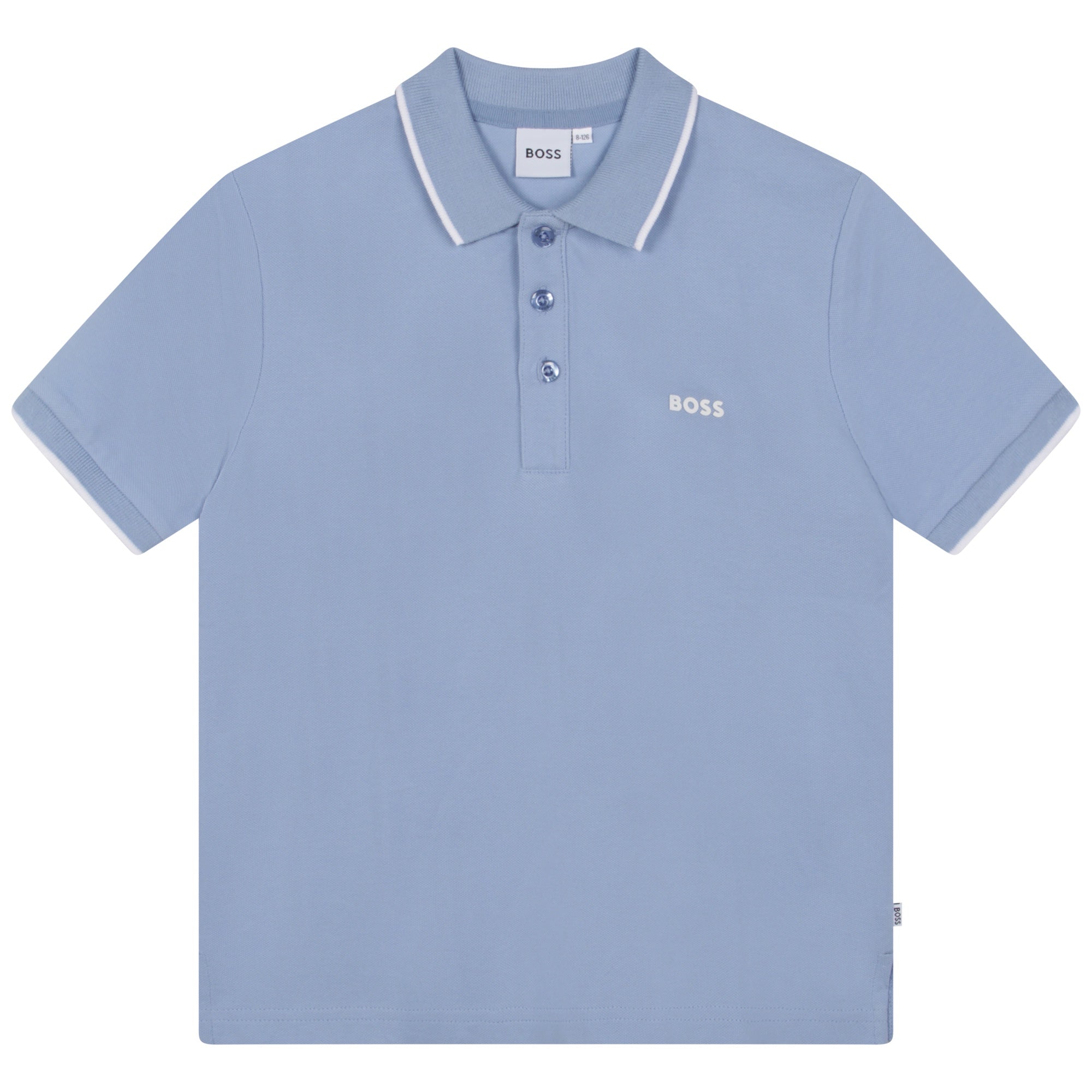BOSS BOYS PALE BLUE SHORT SLEEVE POLO