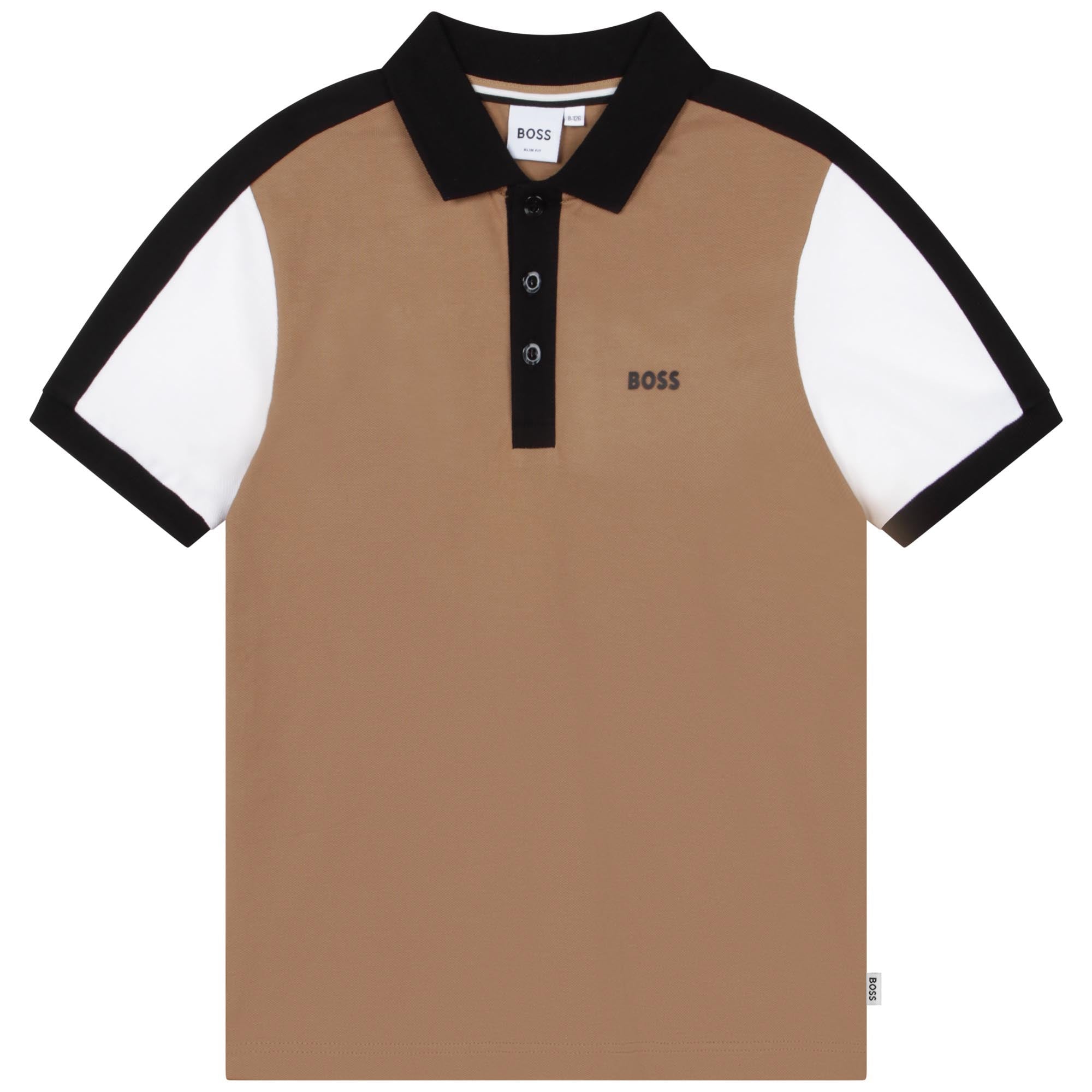 BOSS BOYS MINI ME SHORT SLEEVE POLO-STONE COLOUR