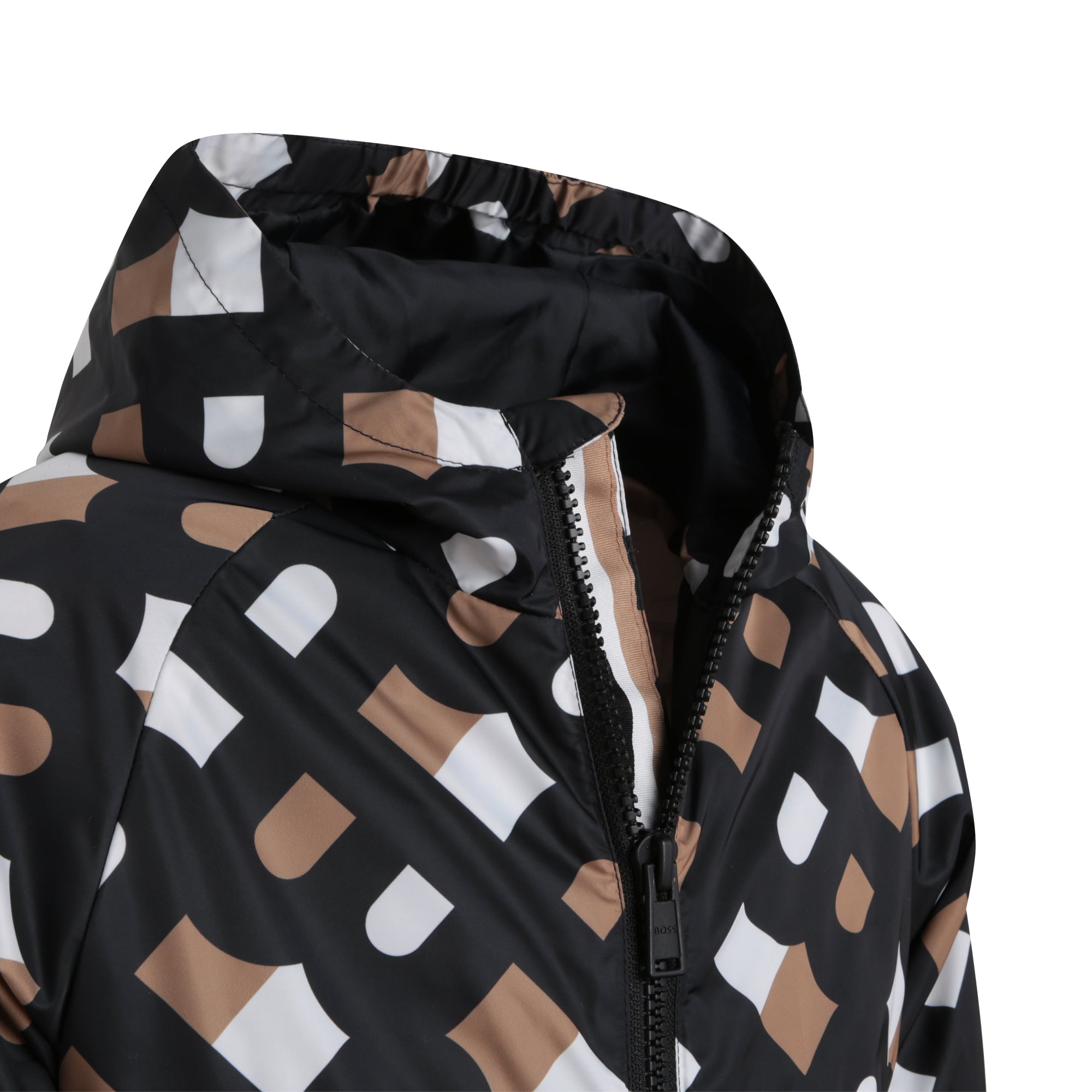 BOSS MONOGRAM HOODED WINDBREAKER