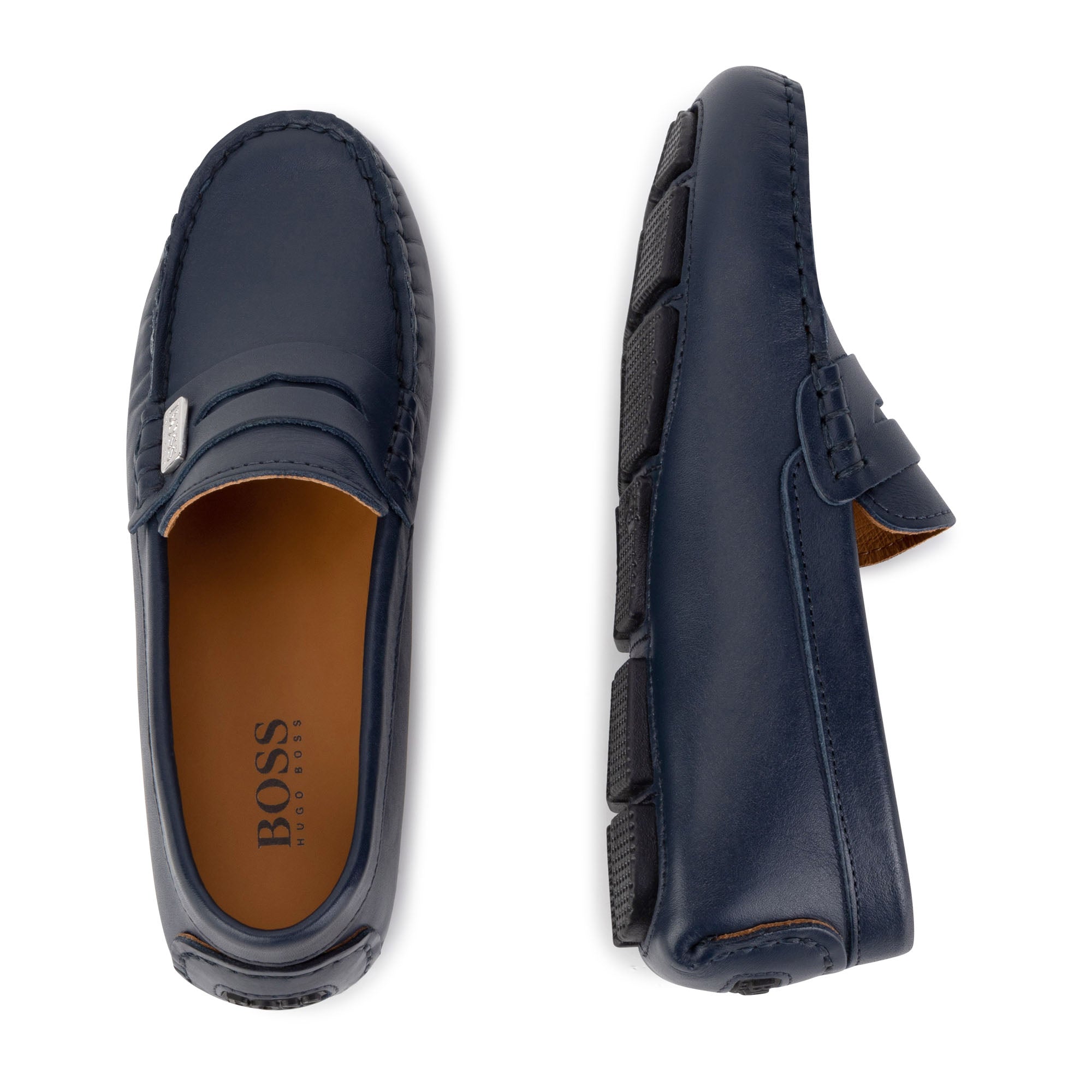 BOSS NAVY MOCCASIN