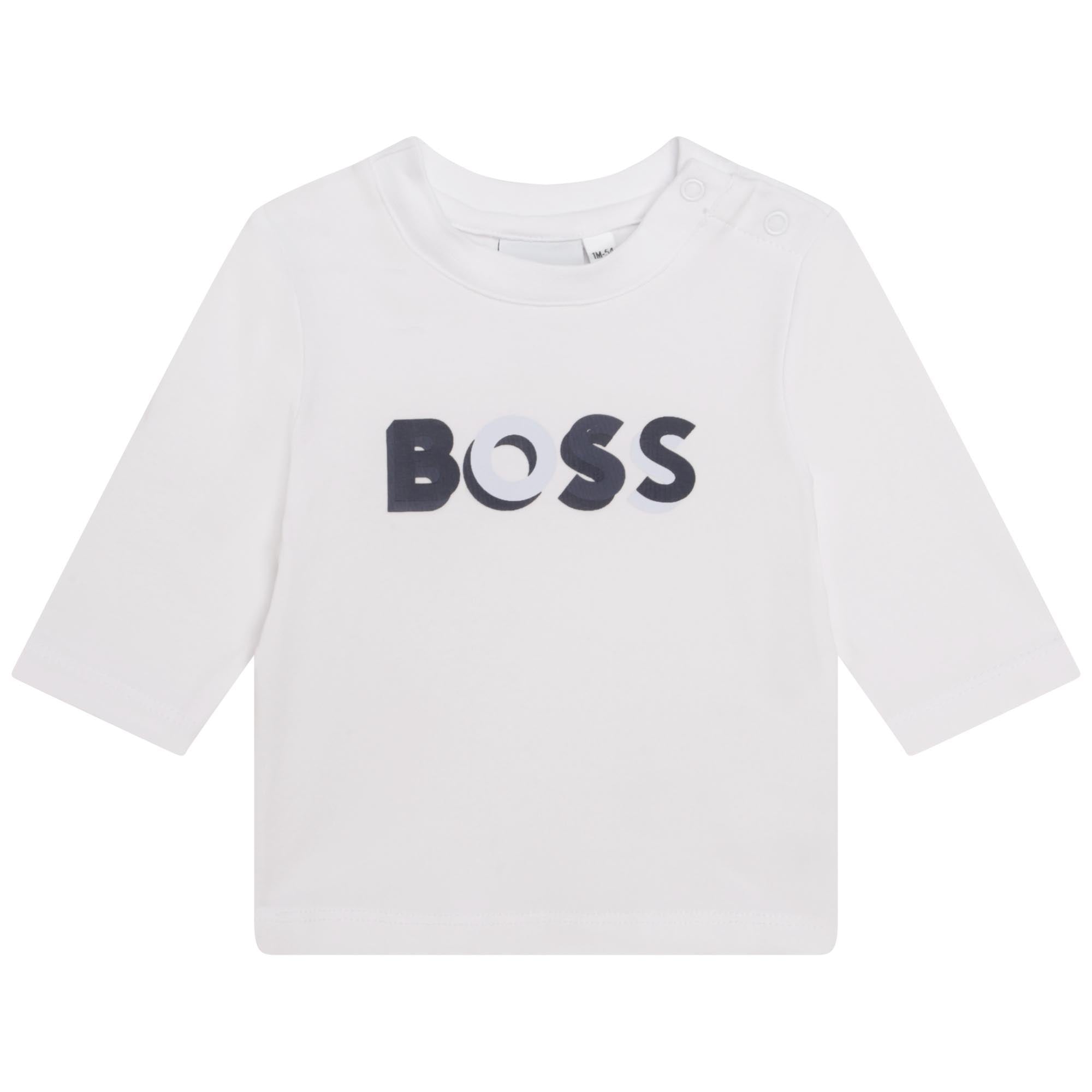 BOSS NAVY T-SHIRT+TROUSERS+CARDIGAN SET
