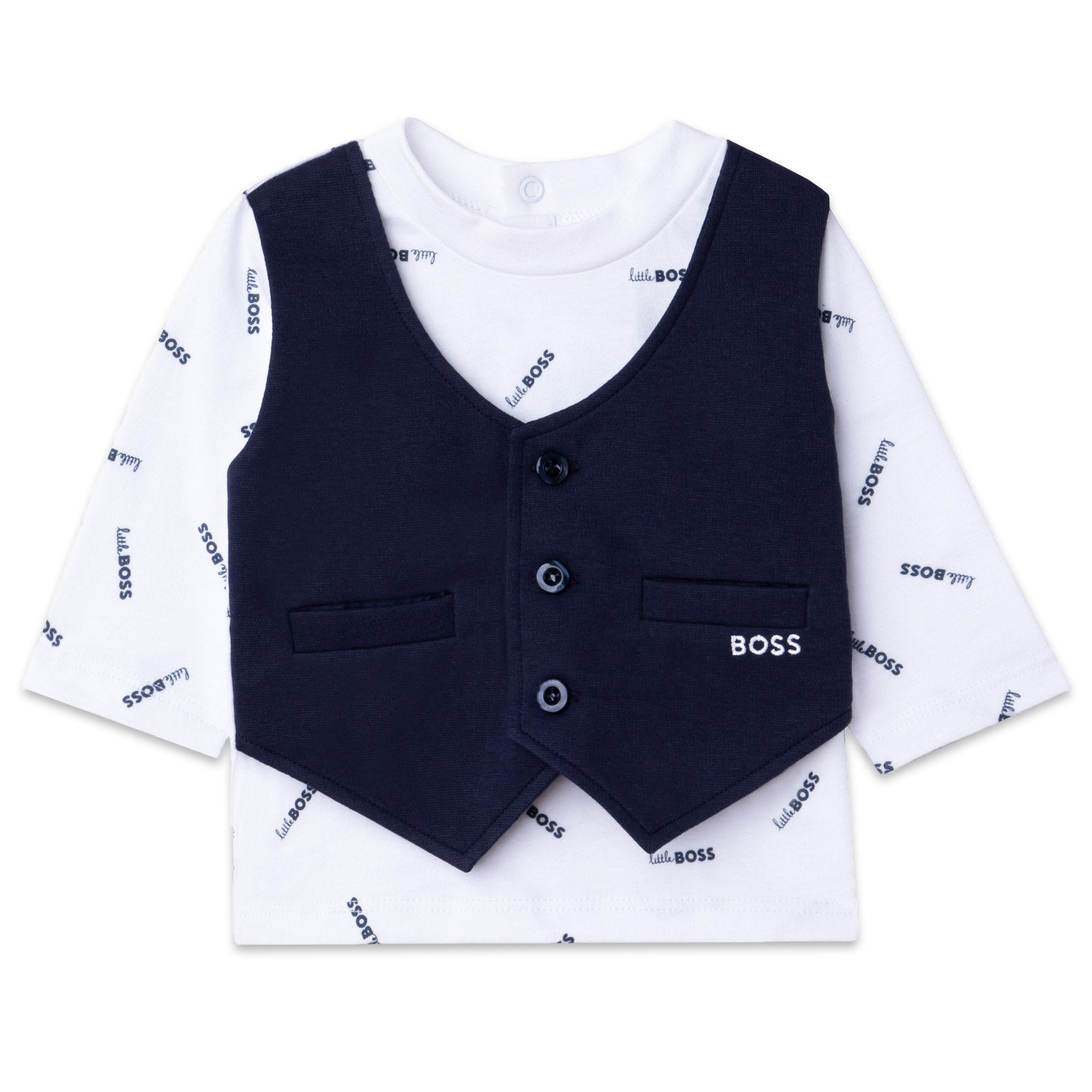 BOSS NAVY CEREMONY T-SHIRT + PANT SET