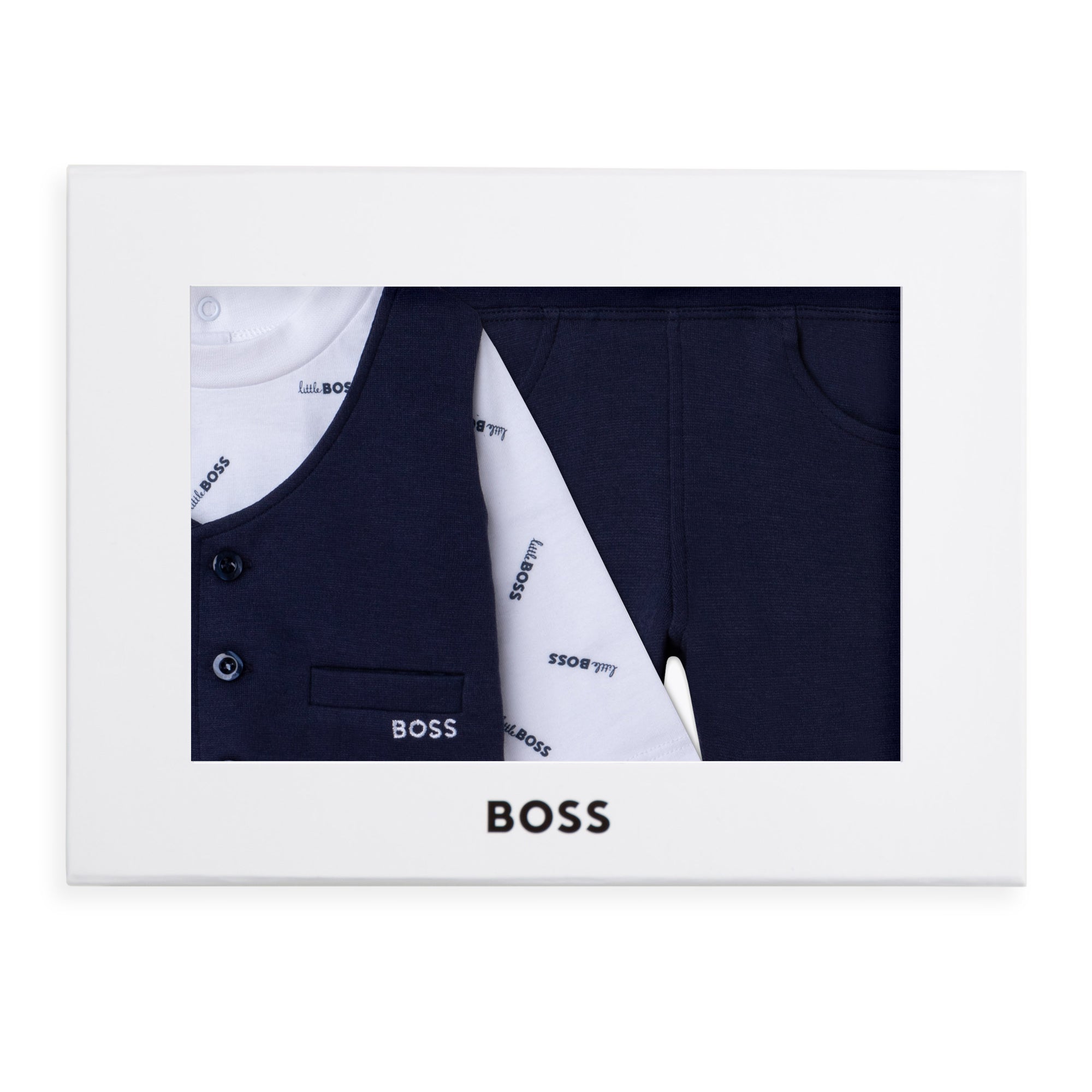 BOSS NAVY CEREMONY T-SHIRT + PANT SET